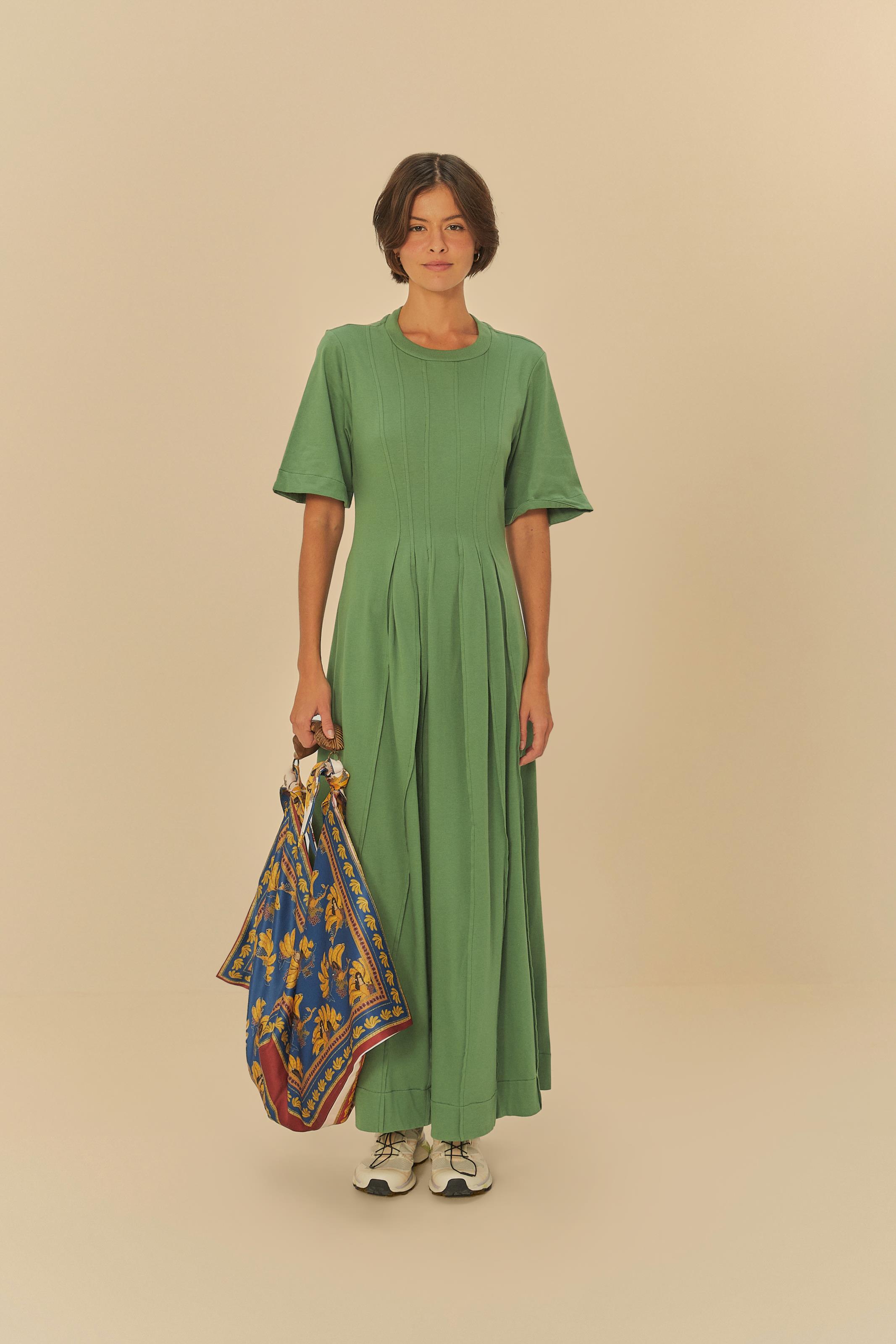 Vestido Cropped Pregas T-Shirt