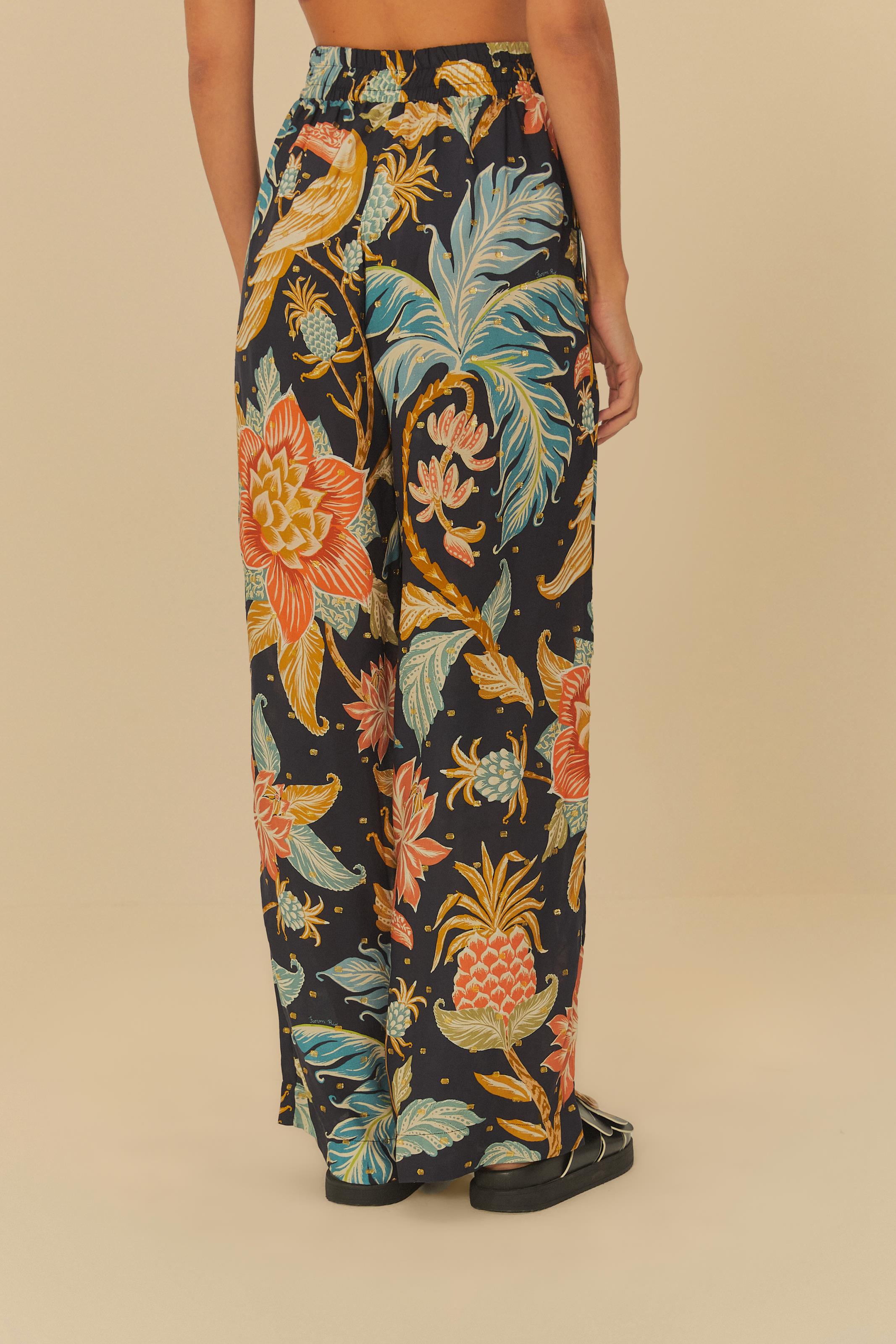 Calça Reta Estampada Amalfi