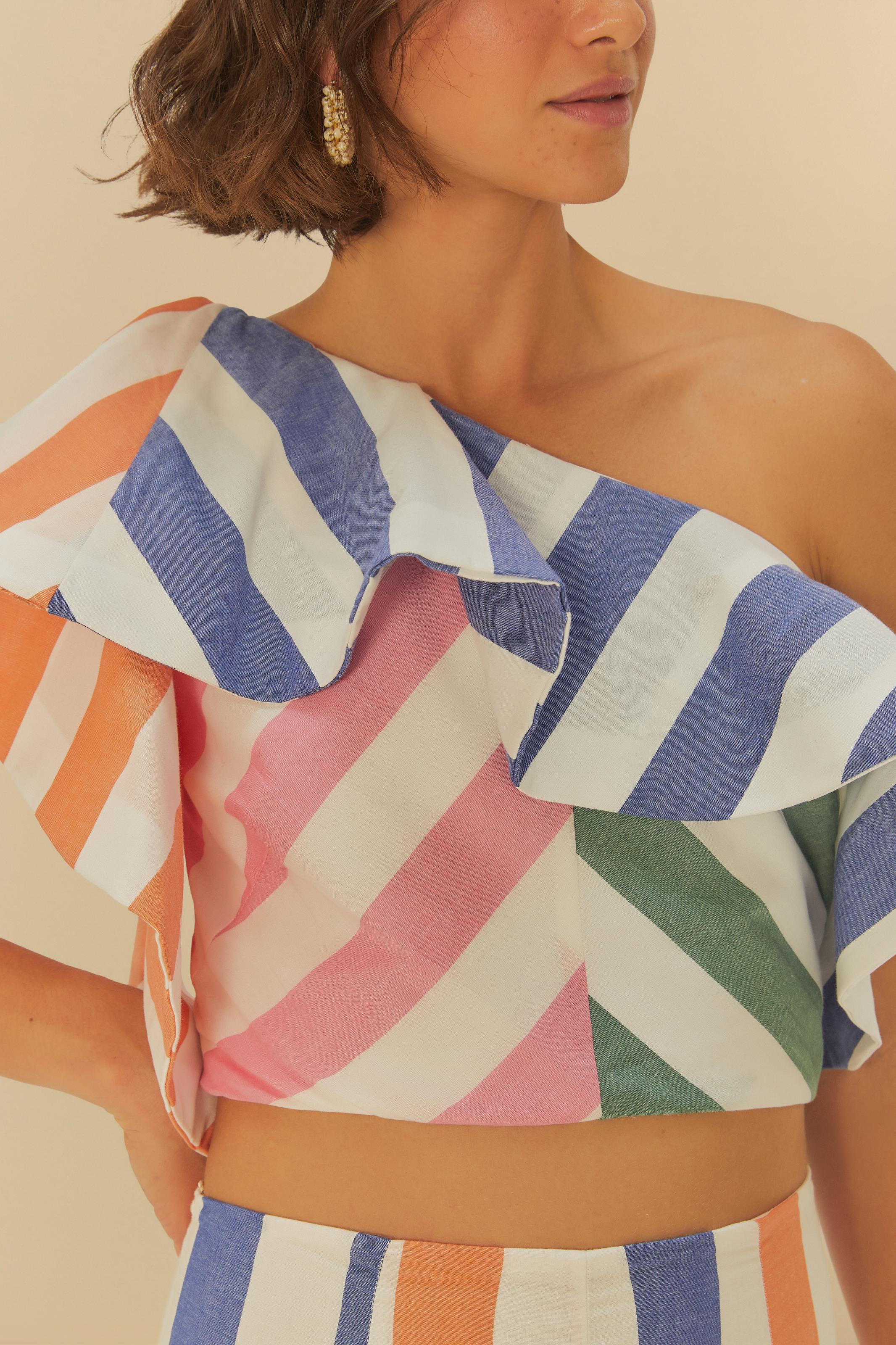 Top Patch Estampado Mistura De Listra