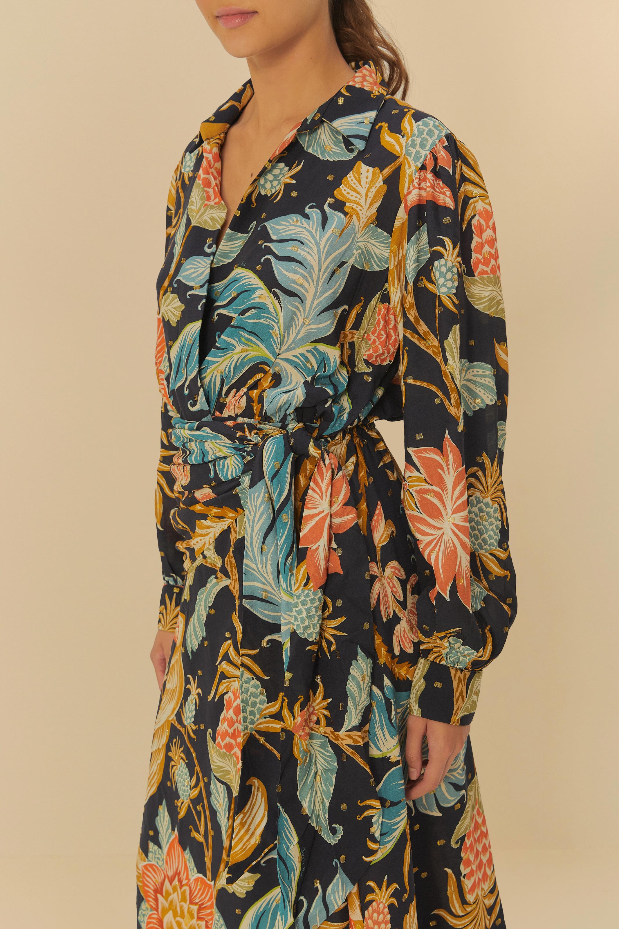 Vestido Cropped Estampado Amalfi