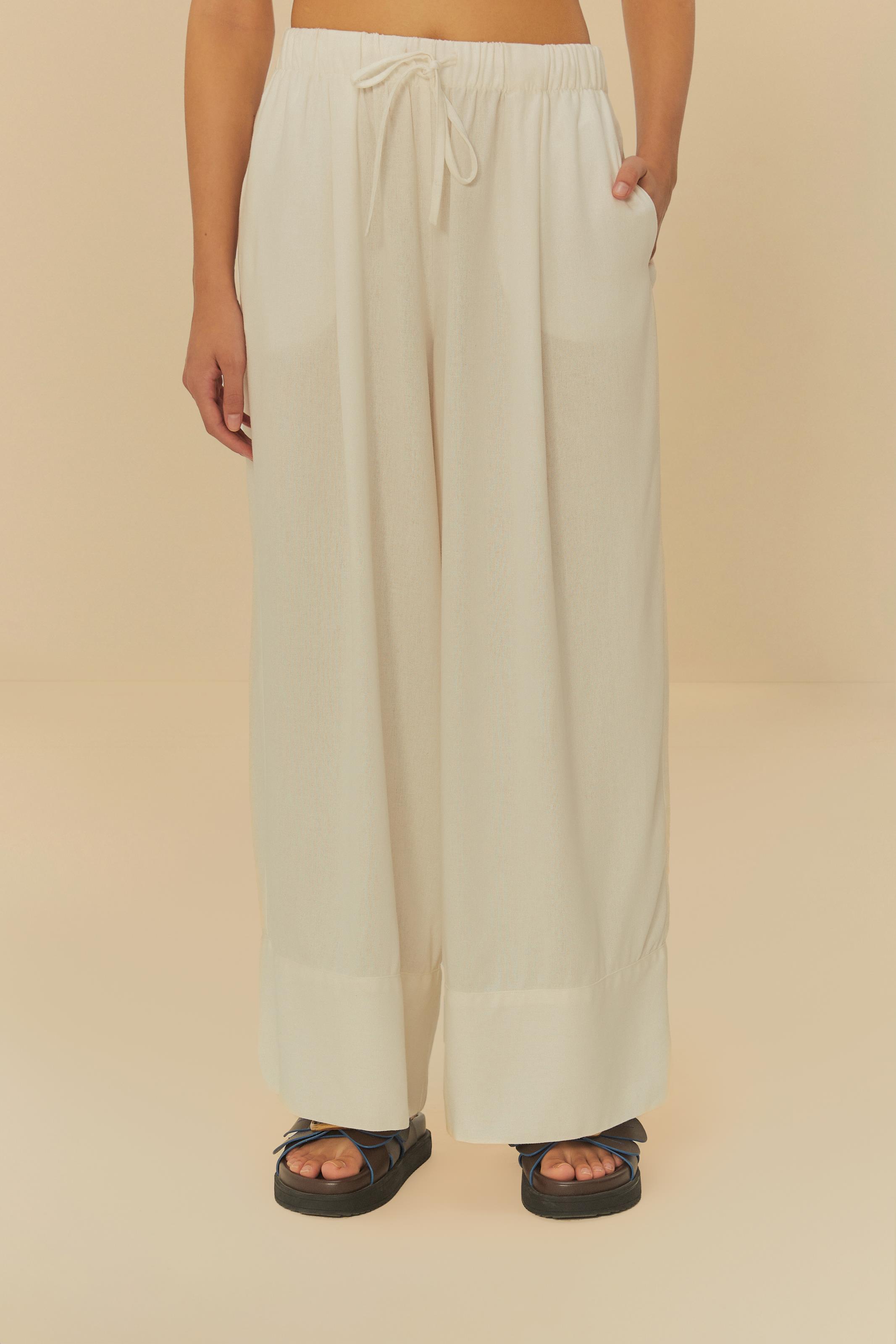 Calça Cós Elástico Linho