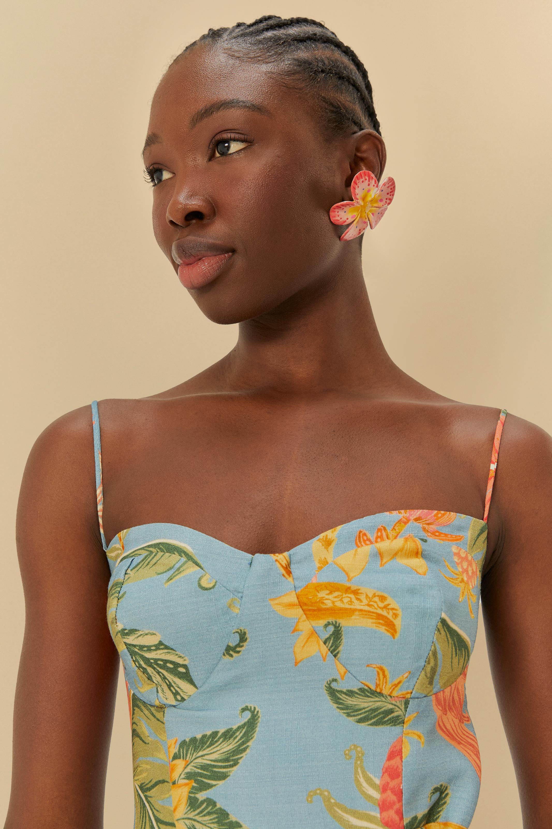 Vestido Transpassado Estampado Amalfi