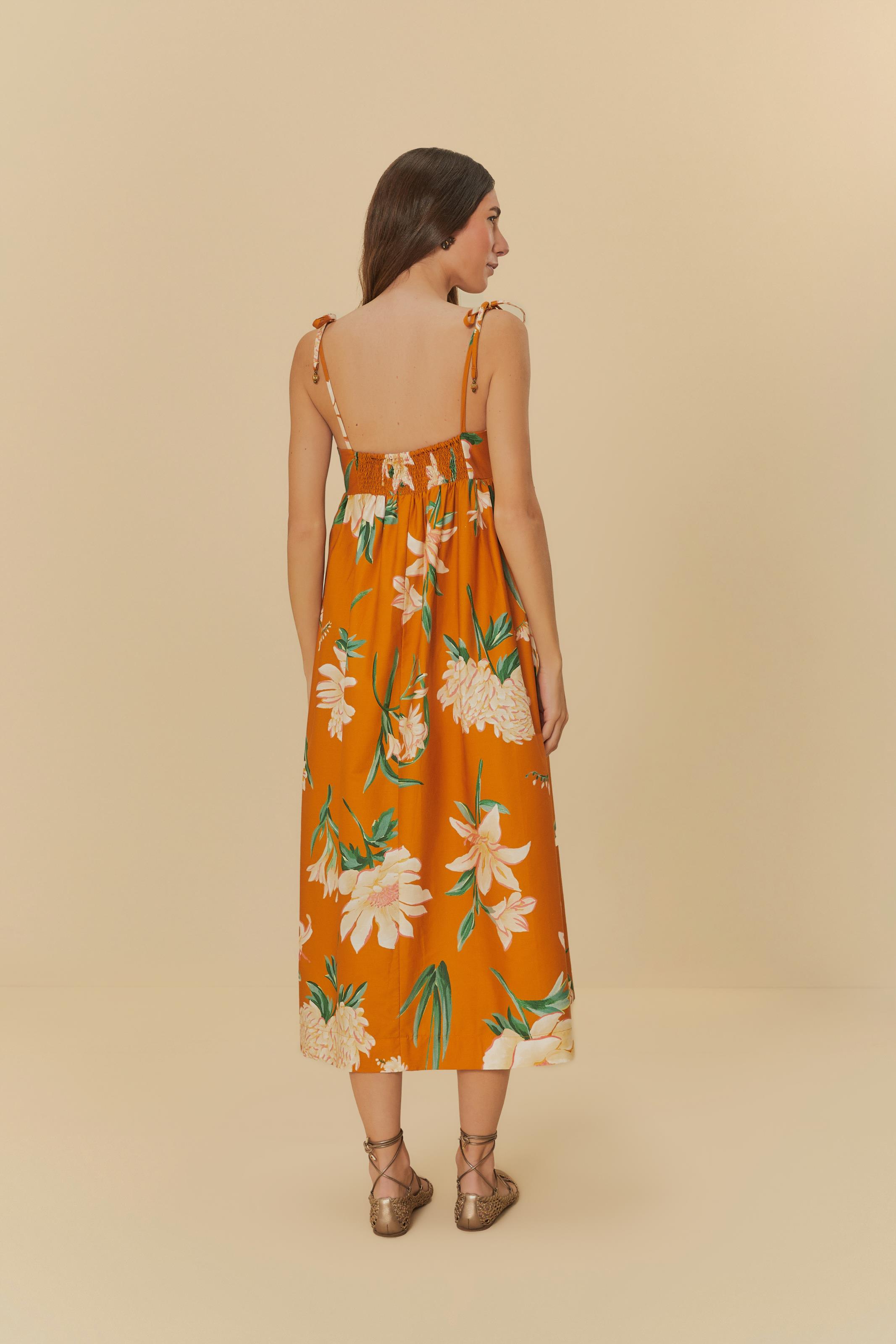 Vestido Cropped Estampado Floral Alice