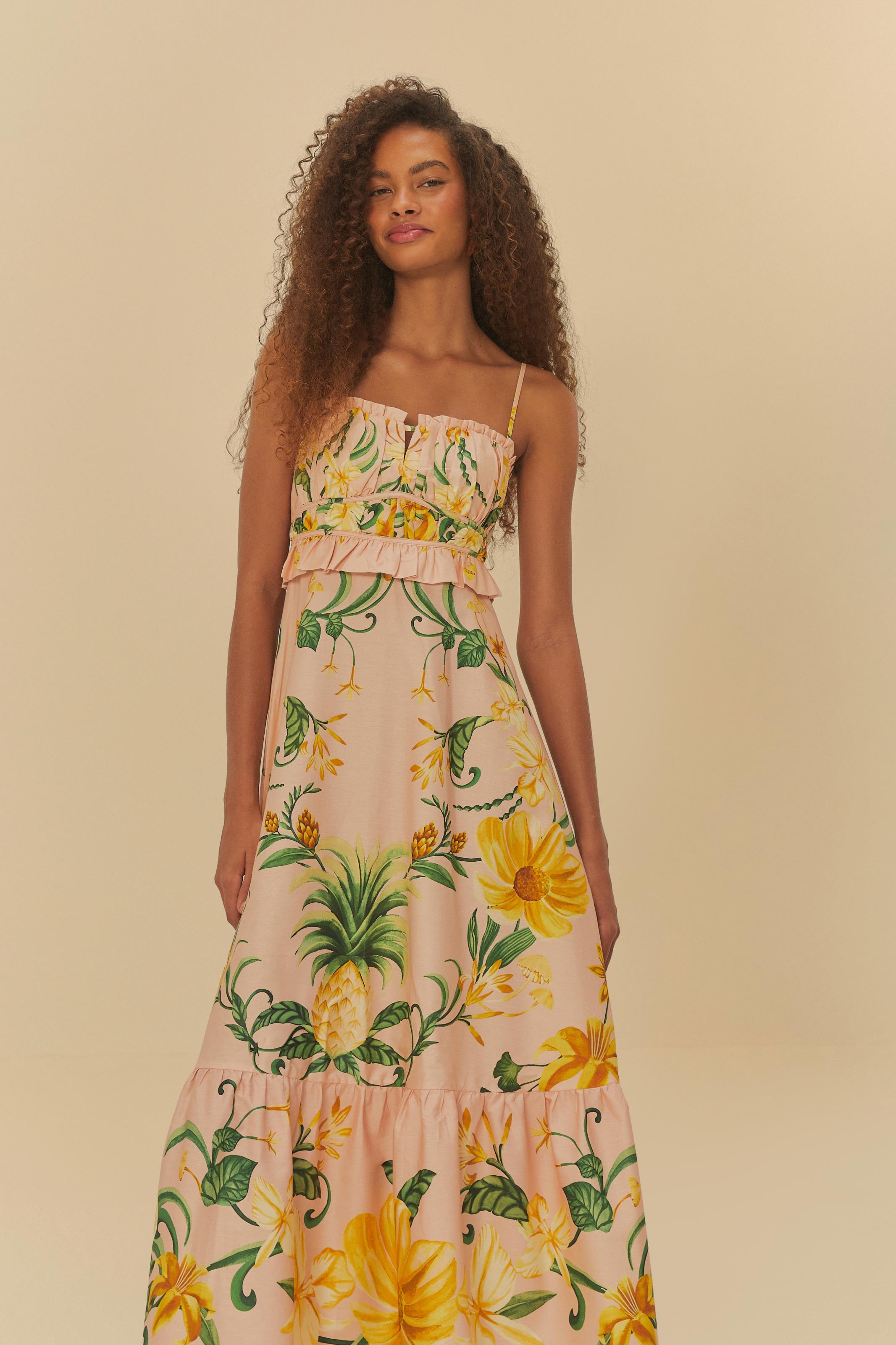 Vestido Estampado Beleza De Abacaxi