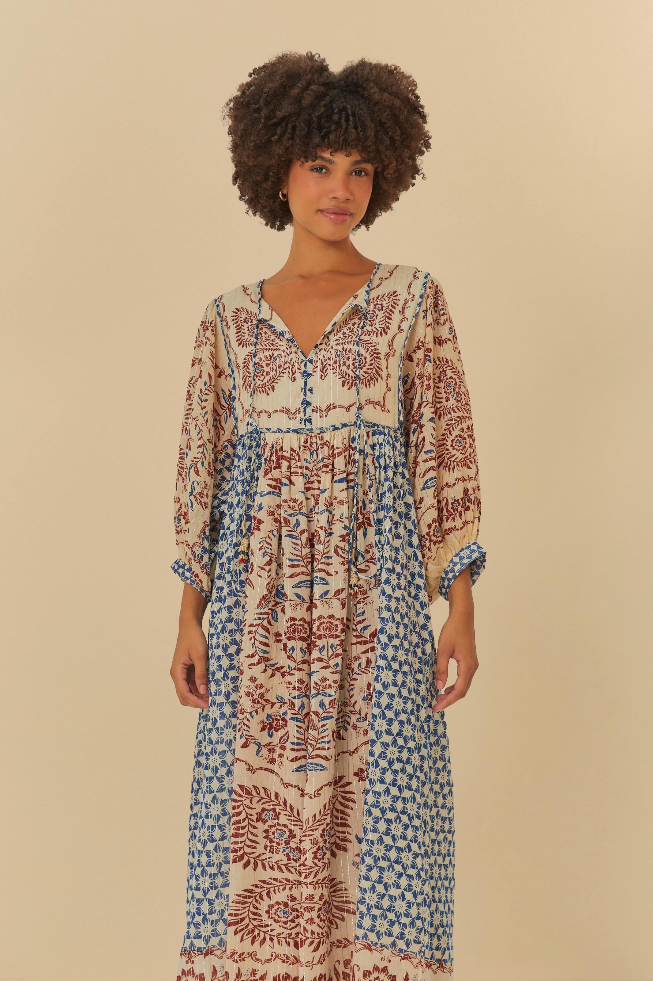 Vestido Cropped Estampado Borbolina