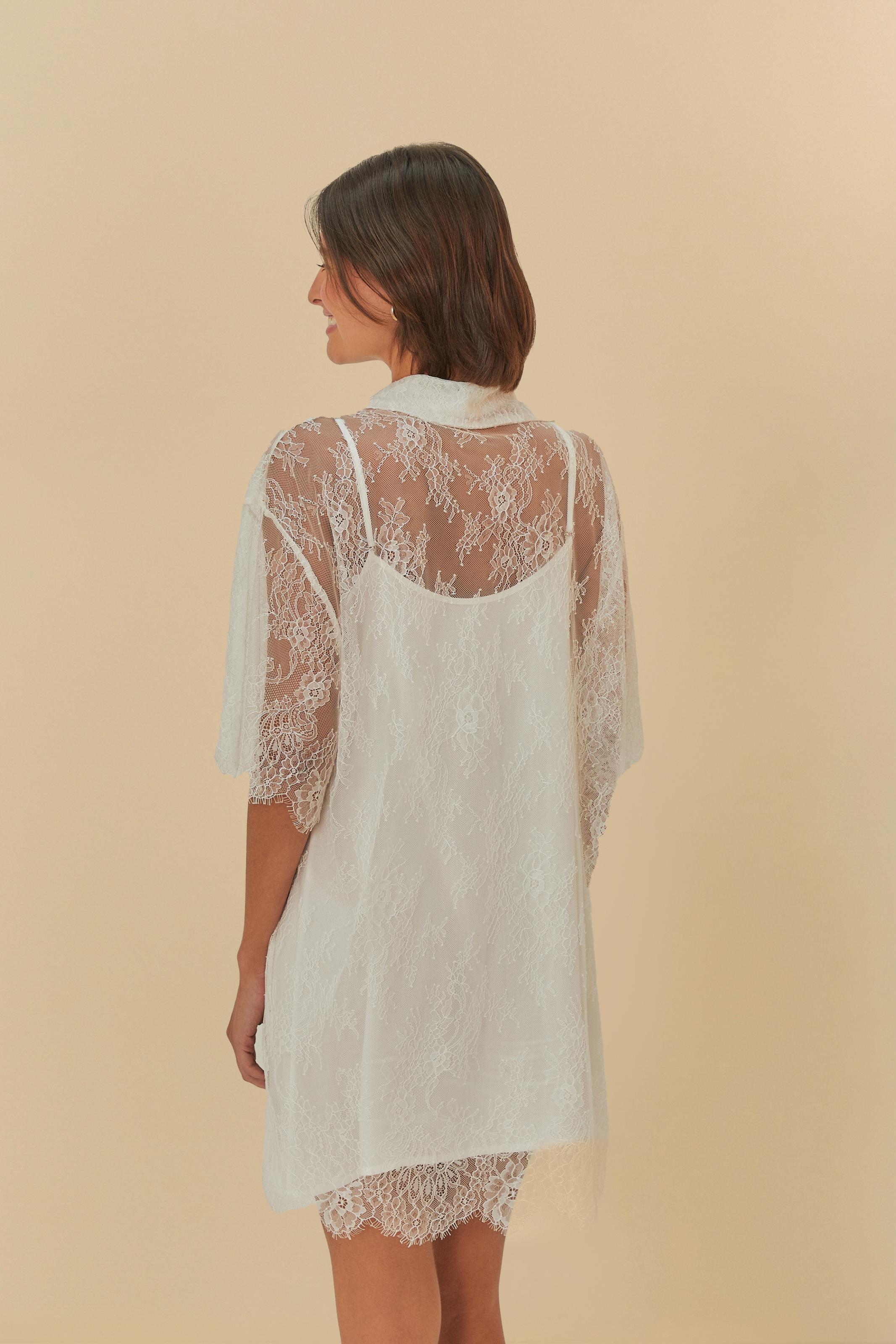 Vestido Chemise Renda Artesanal