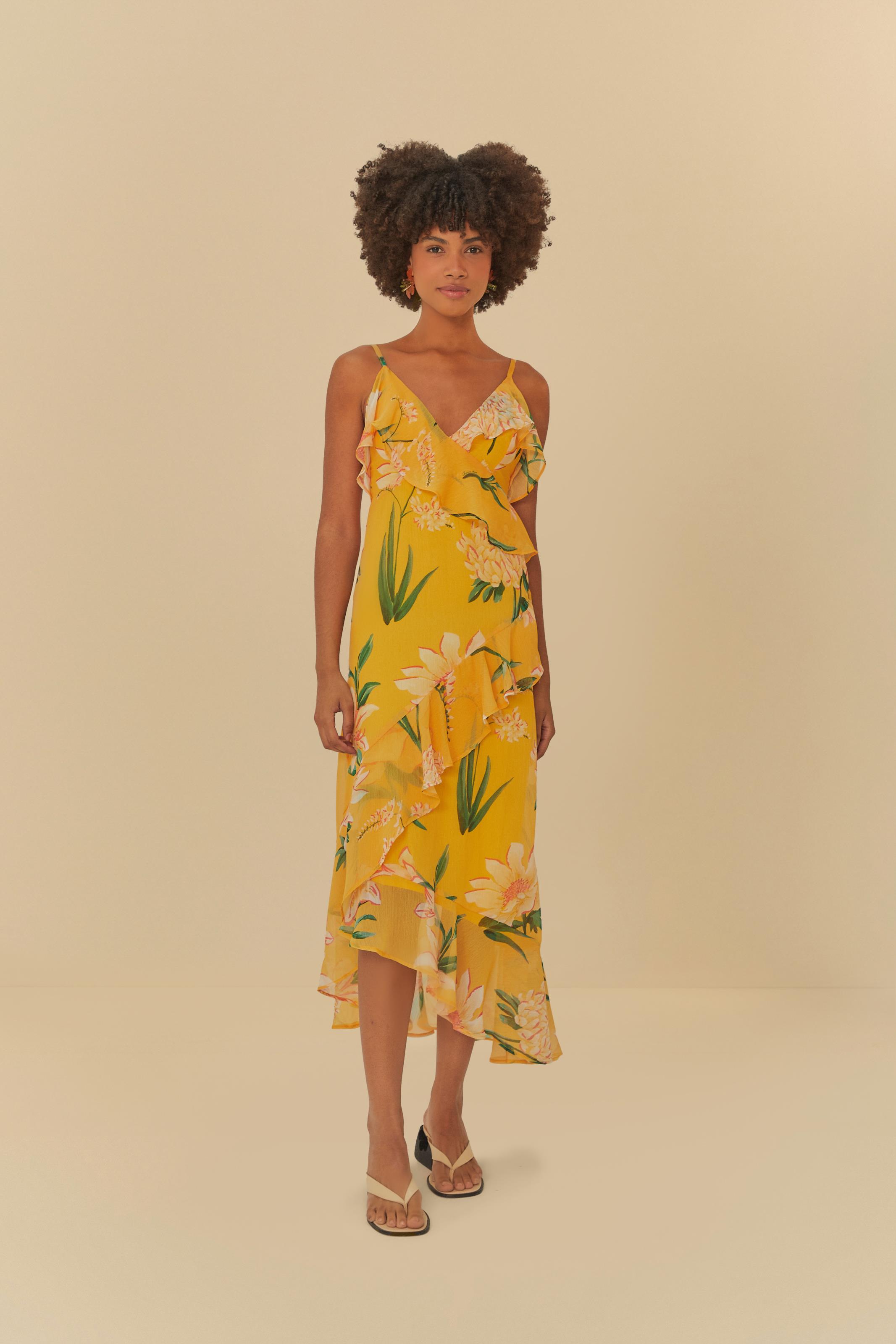 Vestido Babados Floral Alice