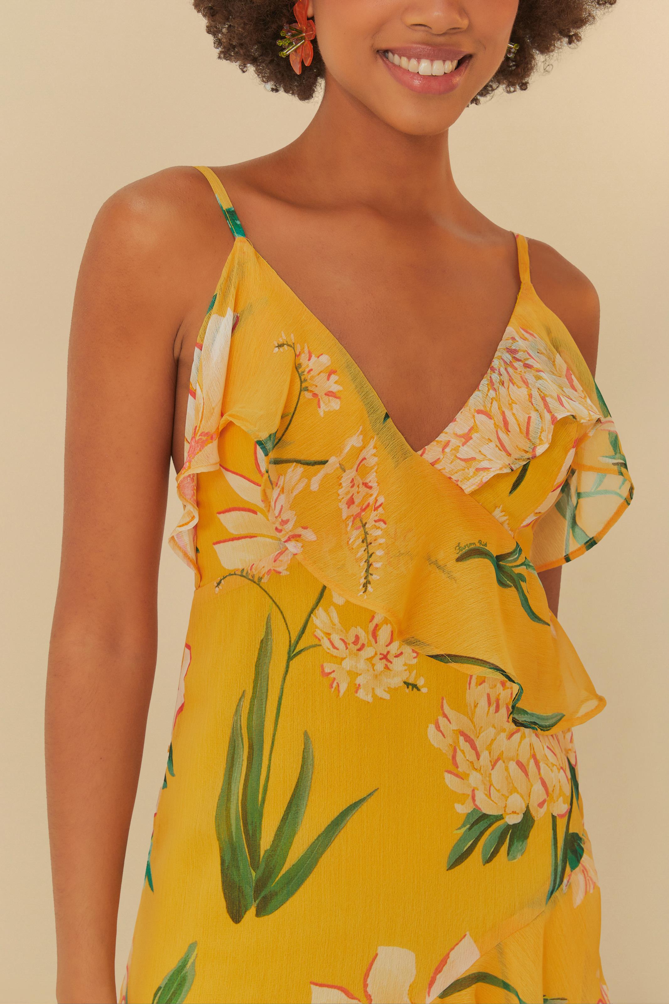 Vestido Babados Floral Alice
