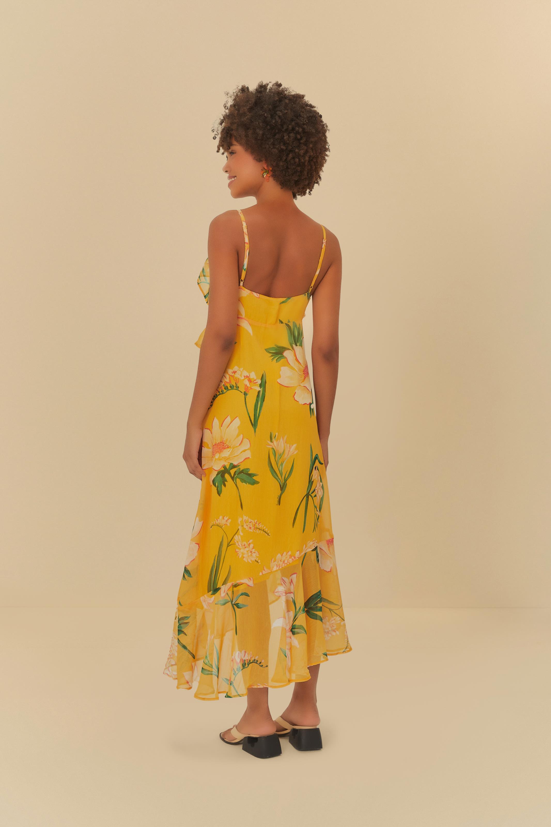 Vestido Babados Floral Alice