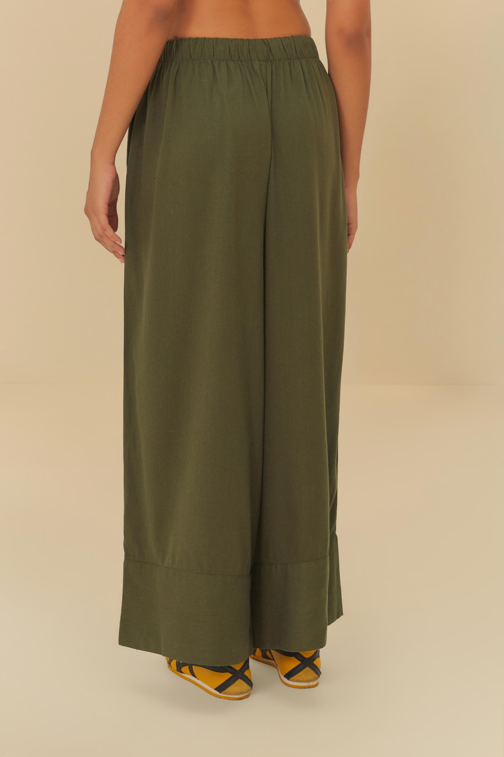 Calça Cós Elástico Linho