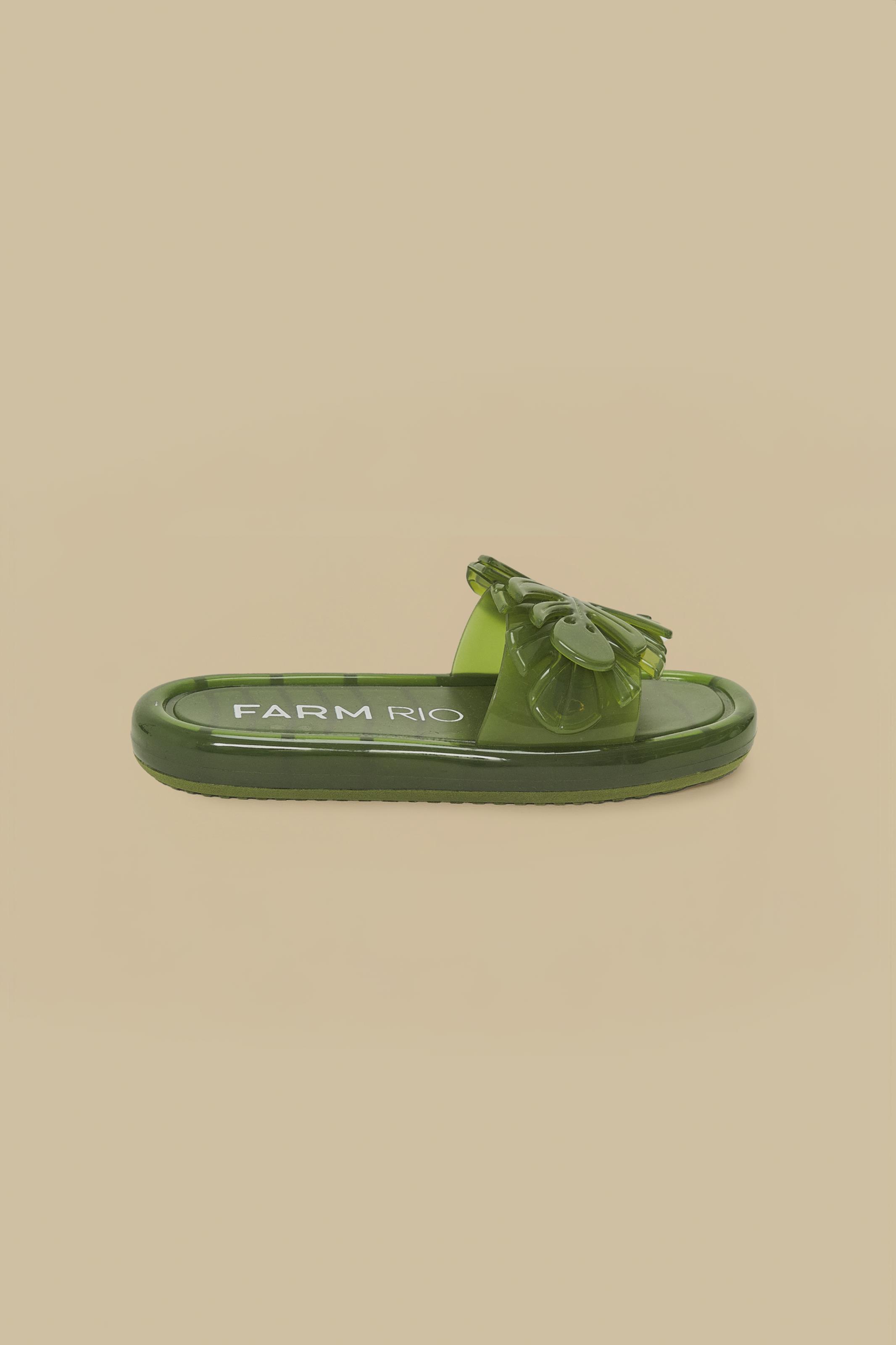 Sandália Slide Jelly Monstera