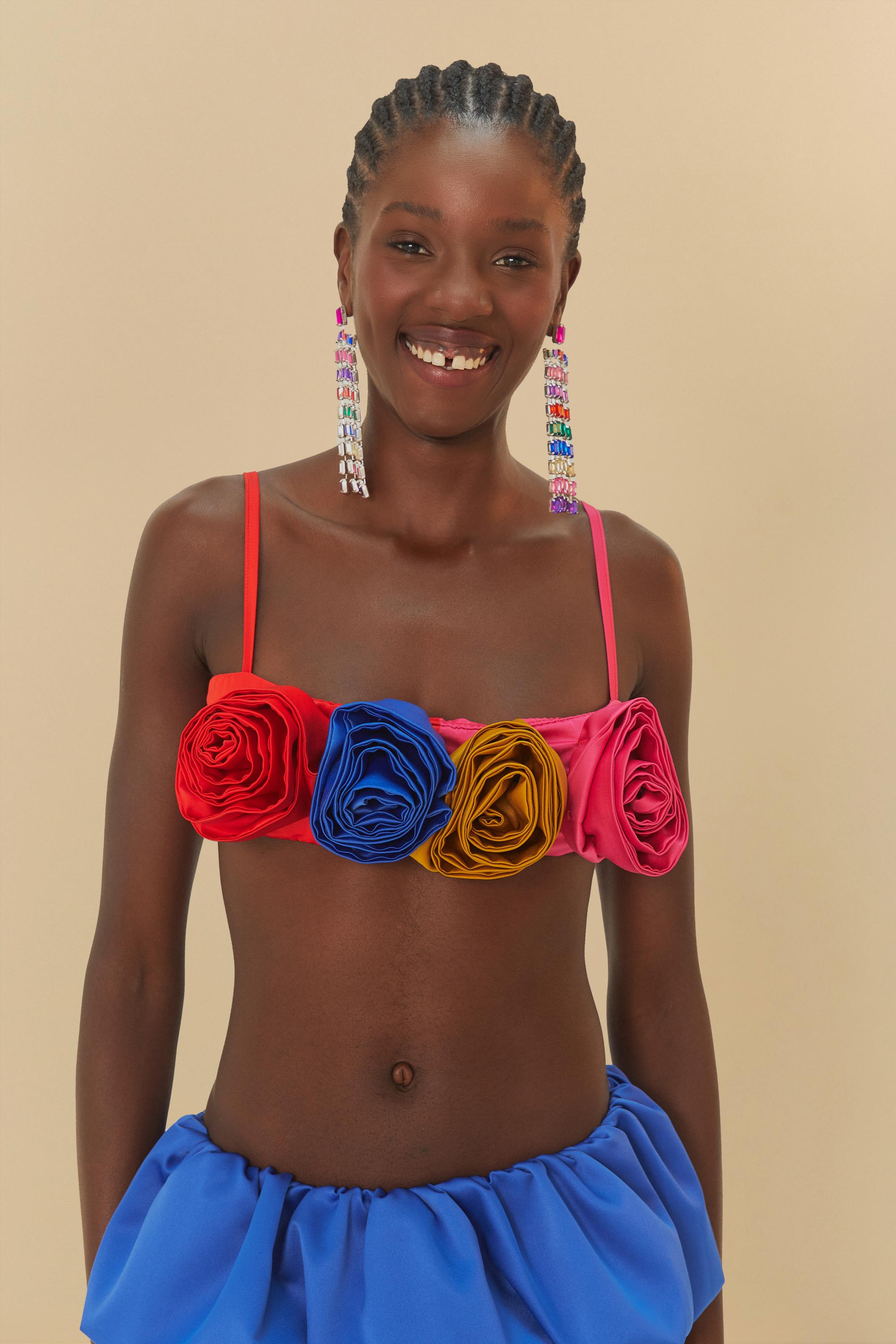 Top Meiota Rosas Colorblock Top Meiota Rosas Colorblock