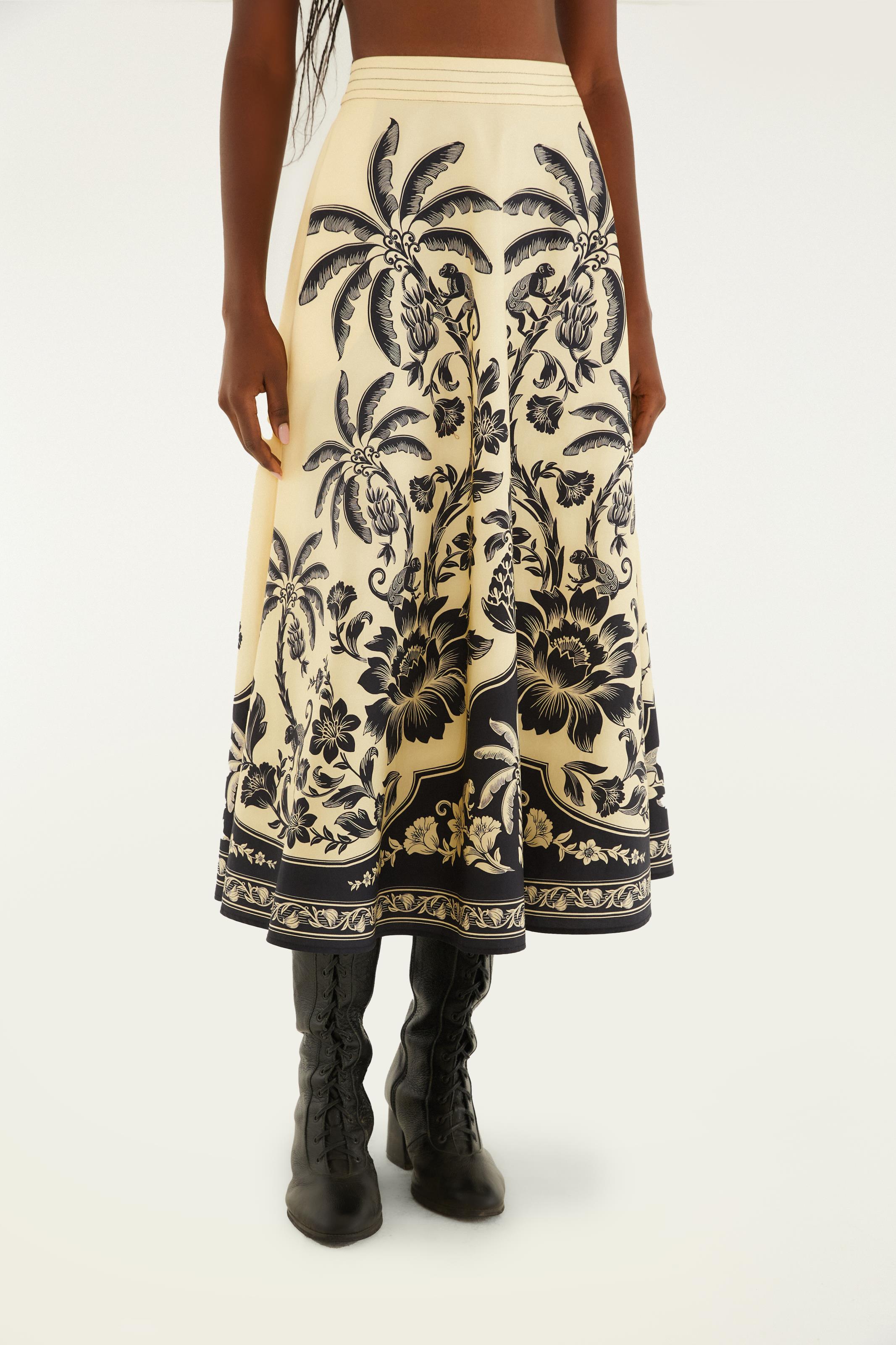 Saia Cropped Estampada Guanacaste