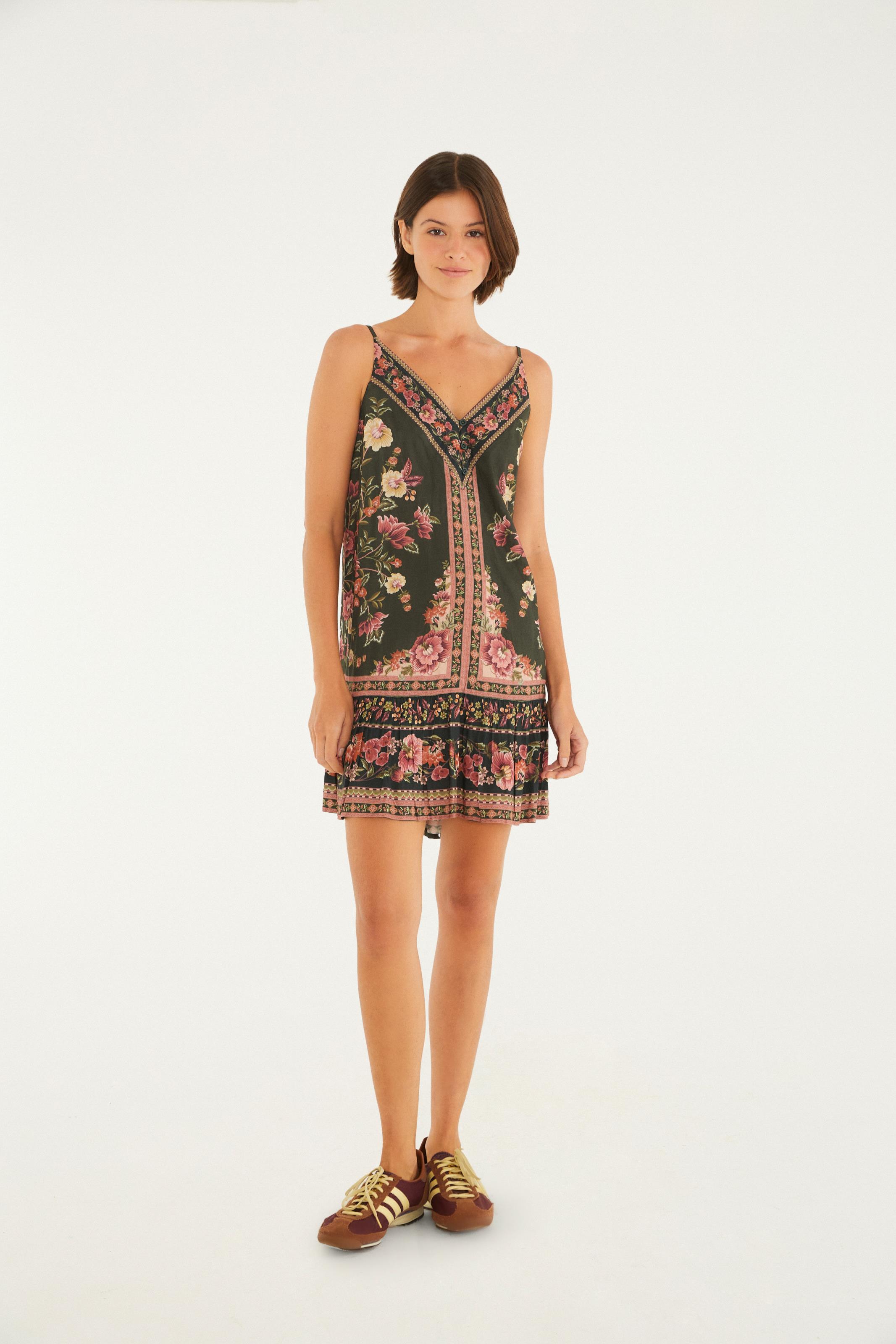 Vestido Curto Estampado Lina