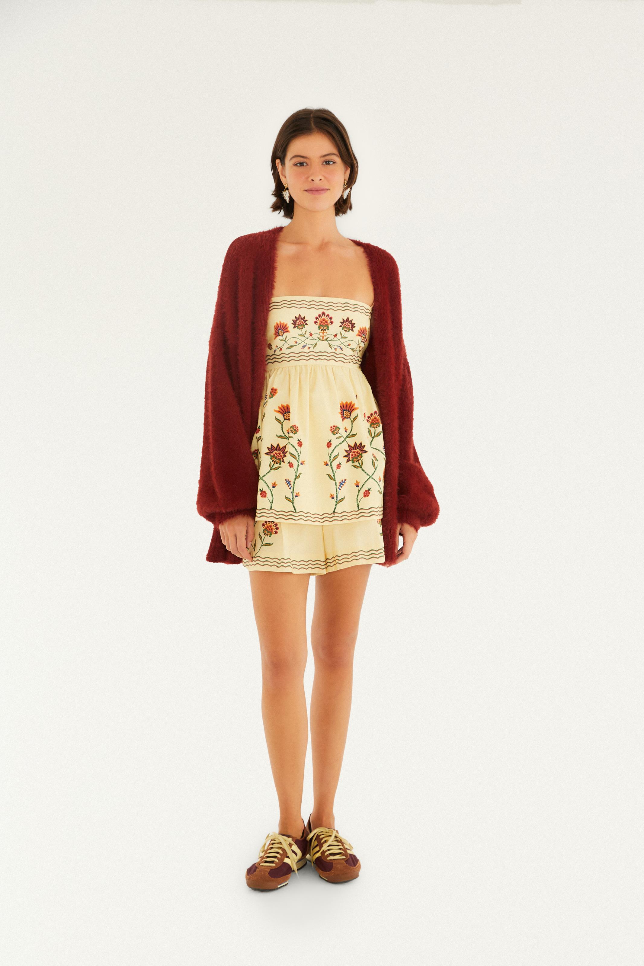 Short Estampado Jardim Maravilhoso Short Estampado Jardim Maravilhoso