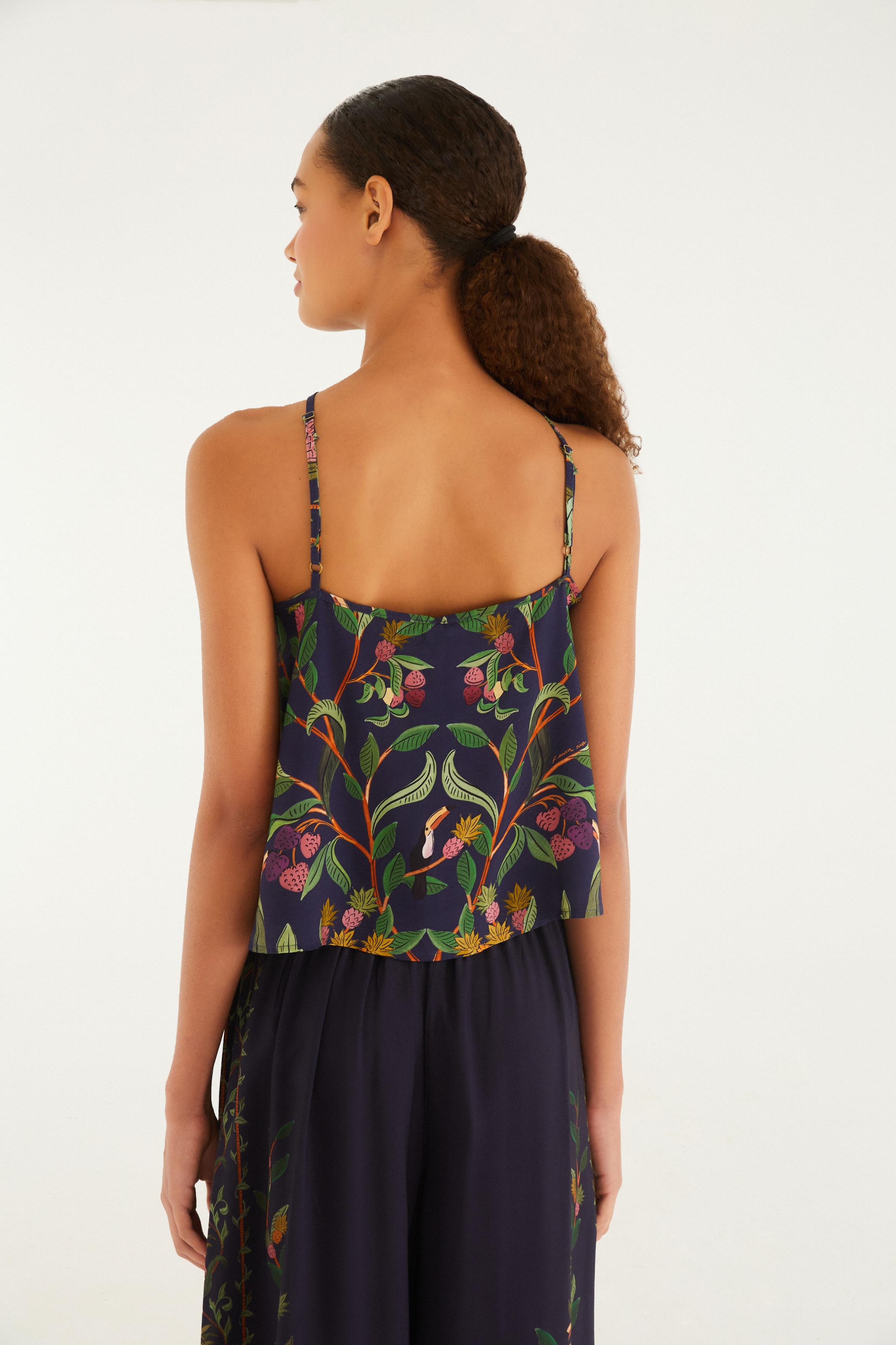 Regata Estampada Floresta Doce