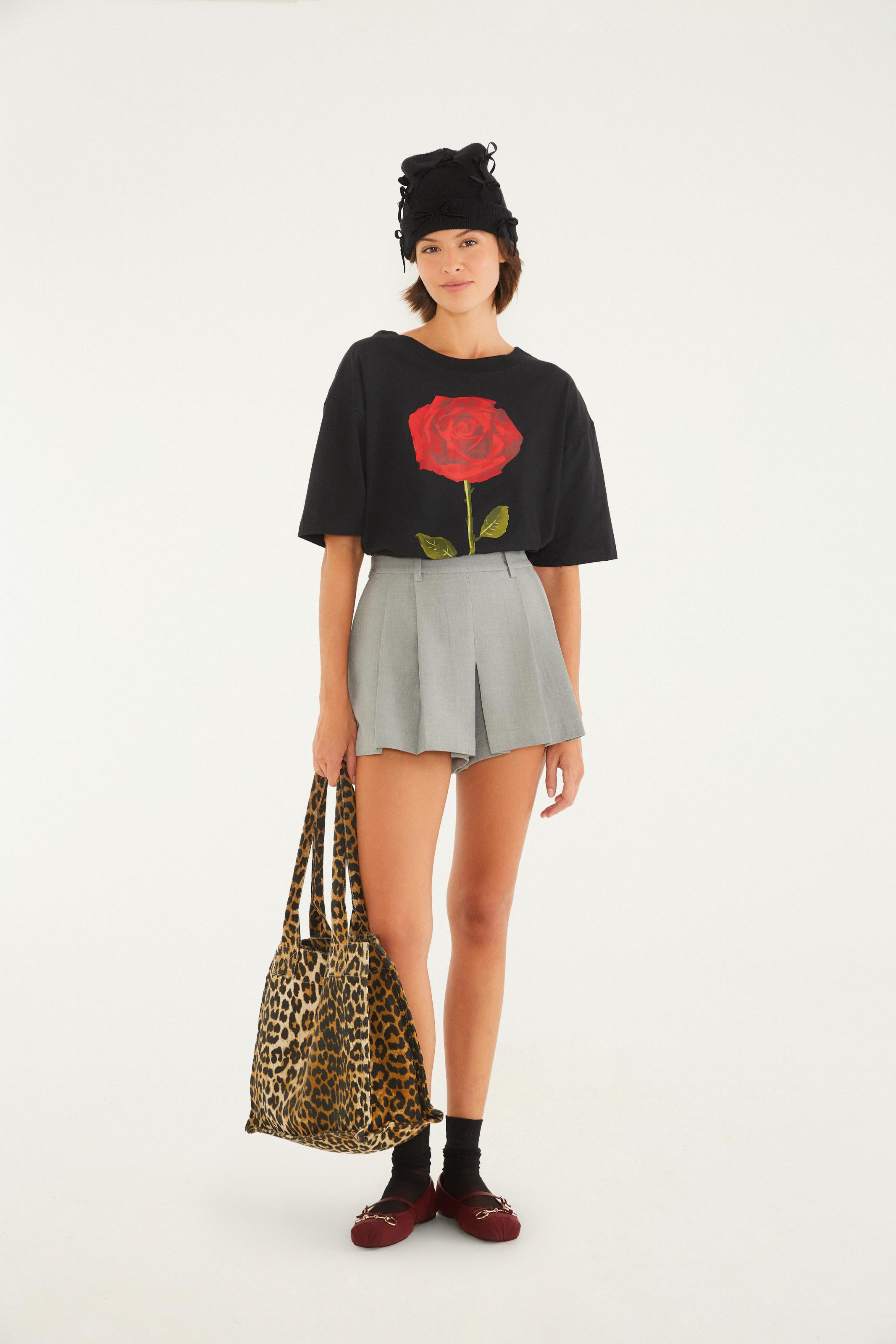 Short Saia Pregas Mescla