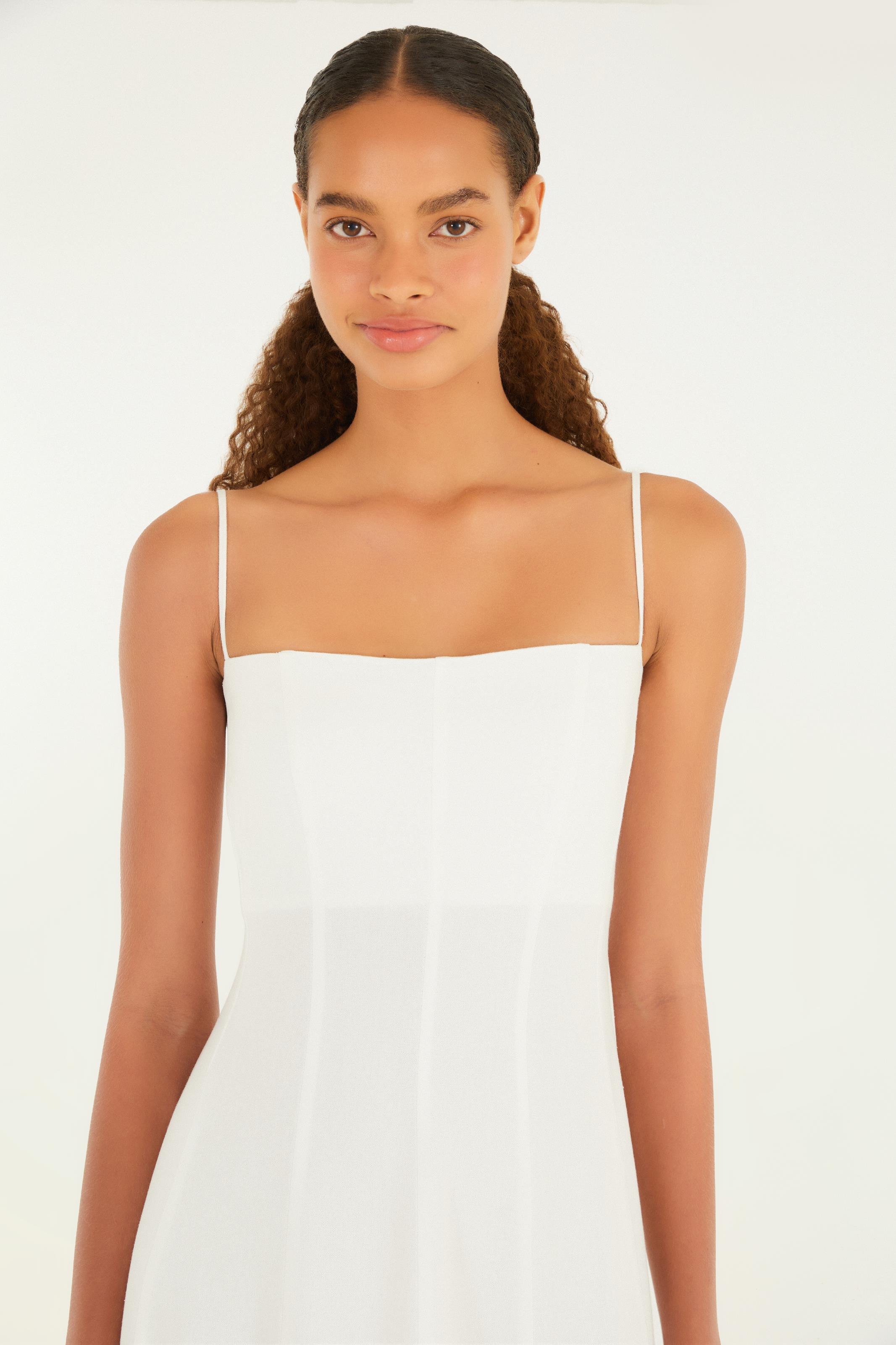 Vestido Alcinhas Recortes