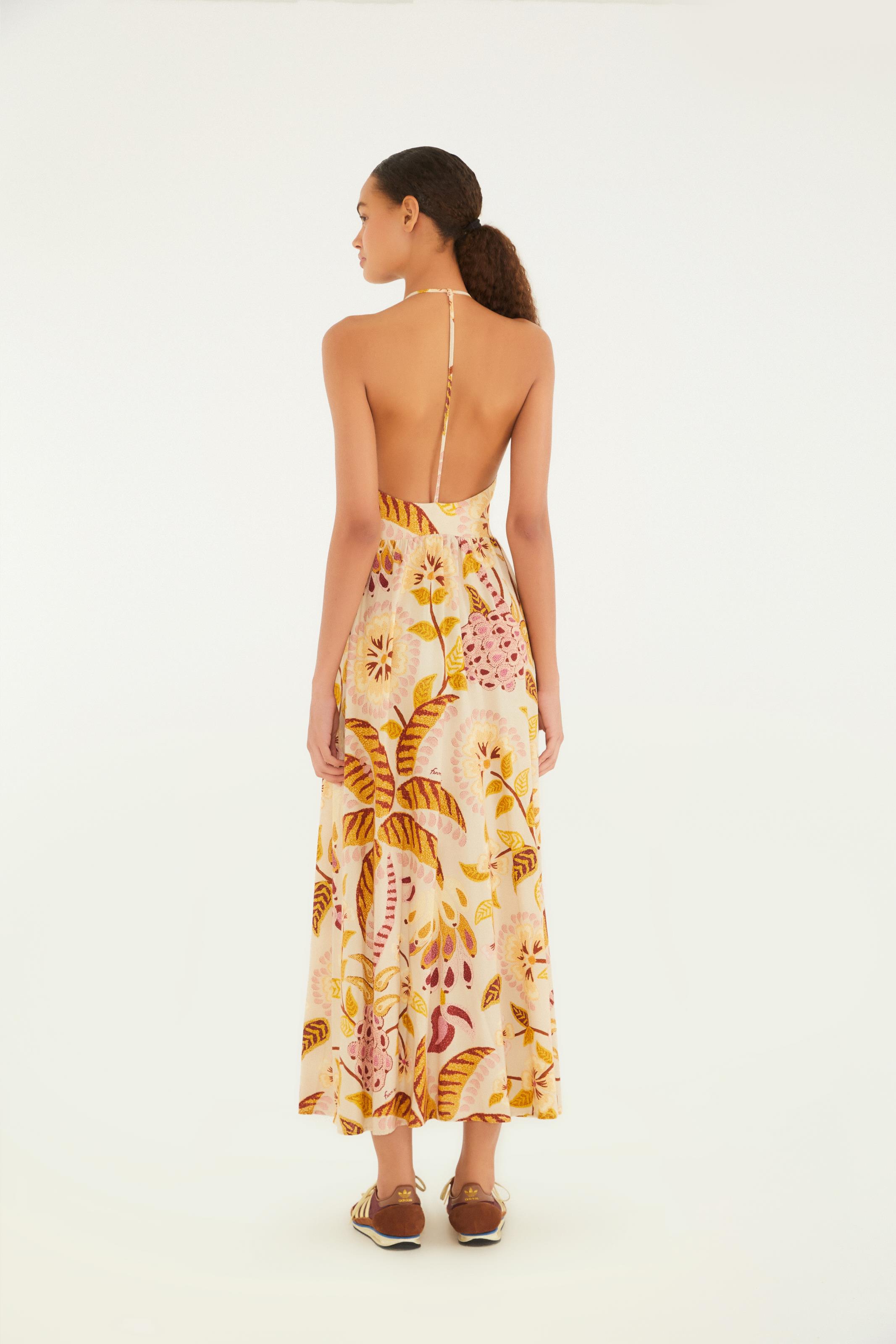 Vestido Longo Estampado Brasil Artesanal