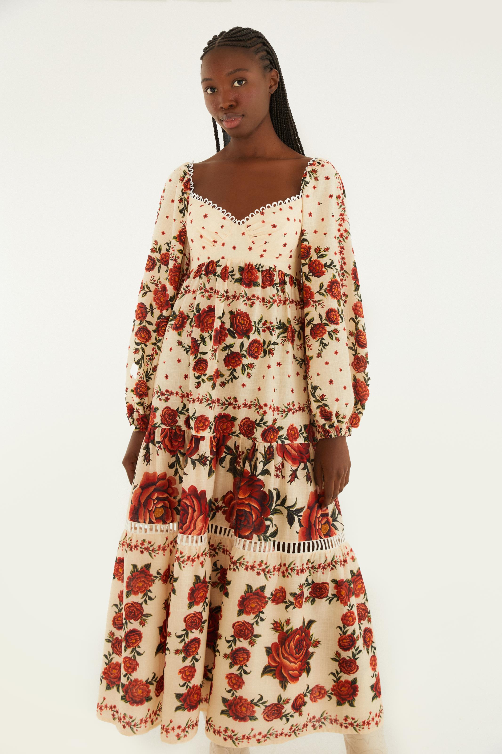 Vestido Cropped Estampado Rosália