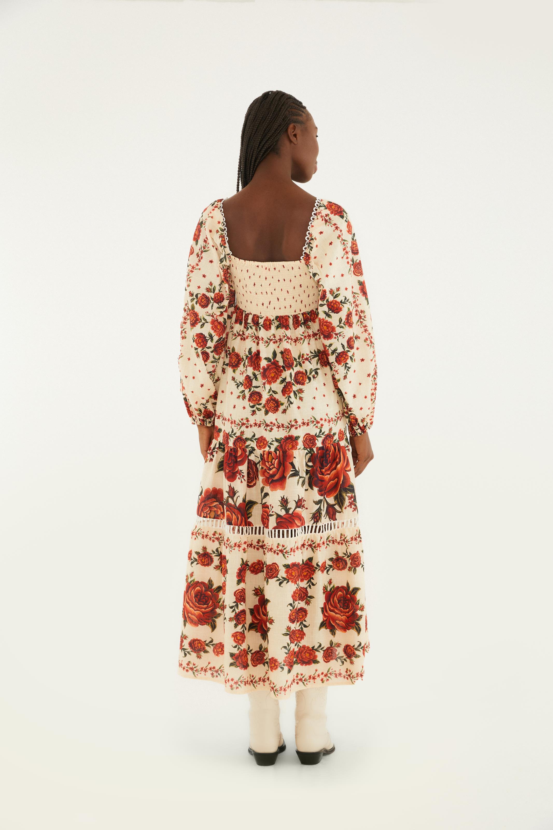 Vestido Cropped Estampado Rosália