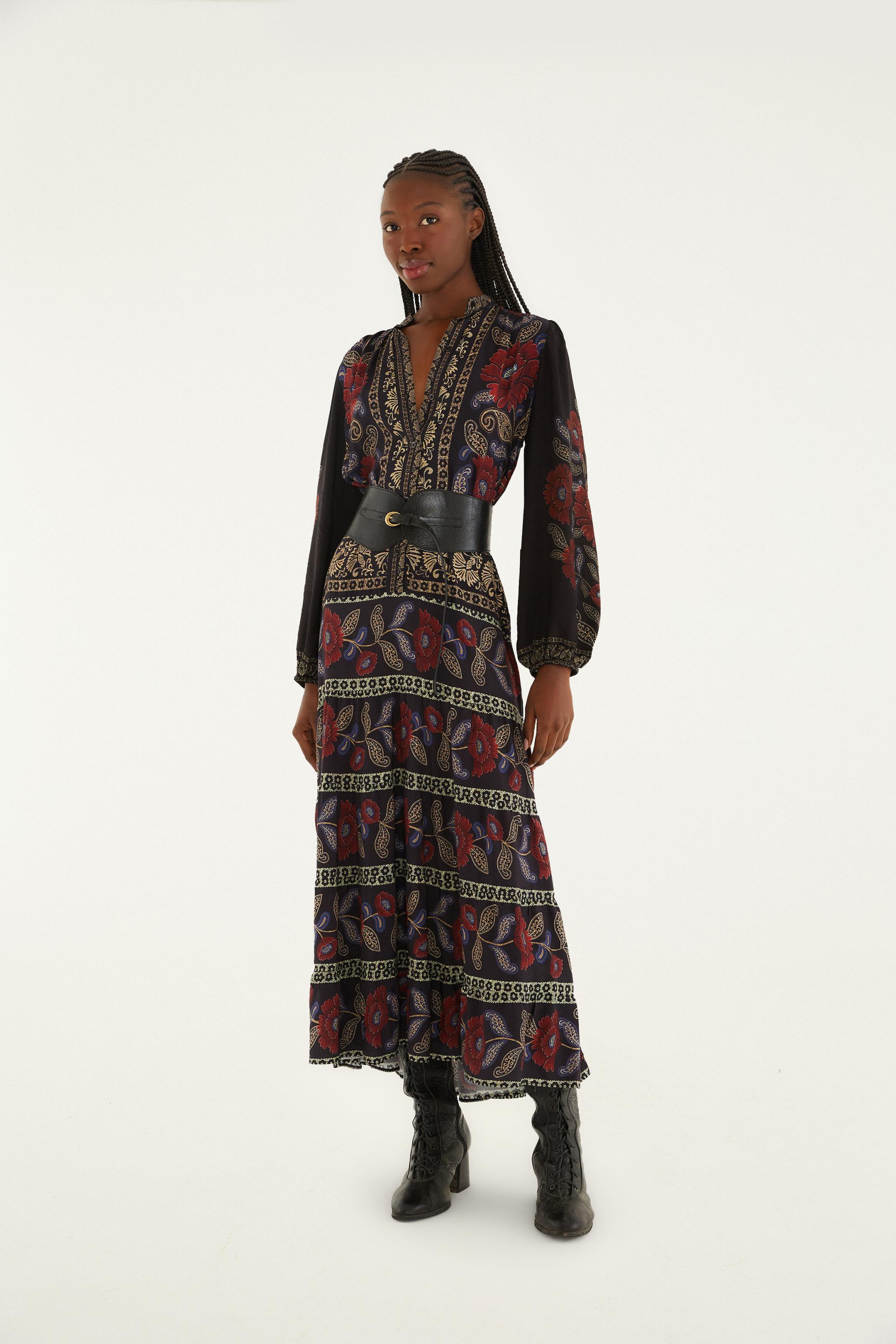 Vestido Camisa Estampado Valentina