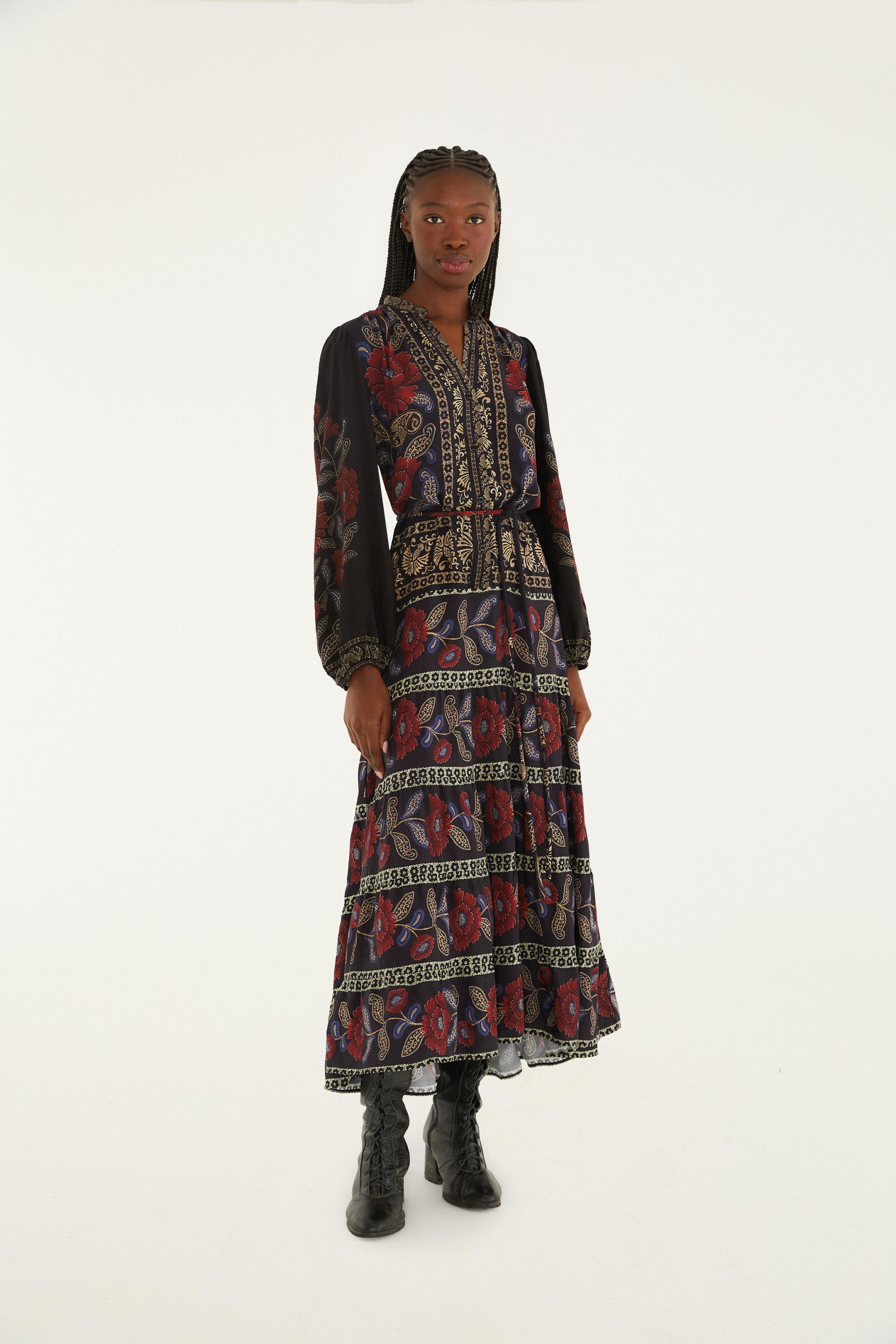 Vestido Camisa Estampado Valentina