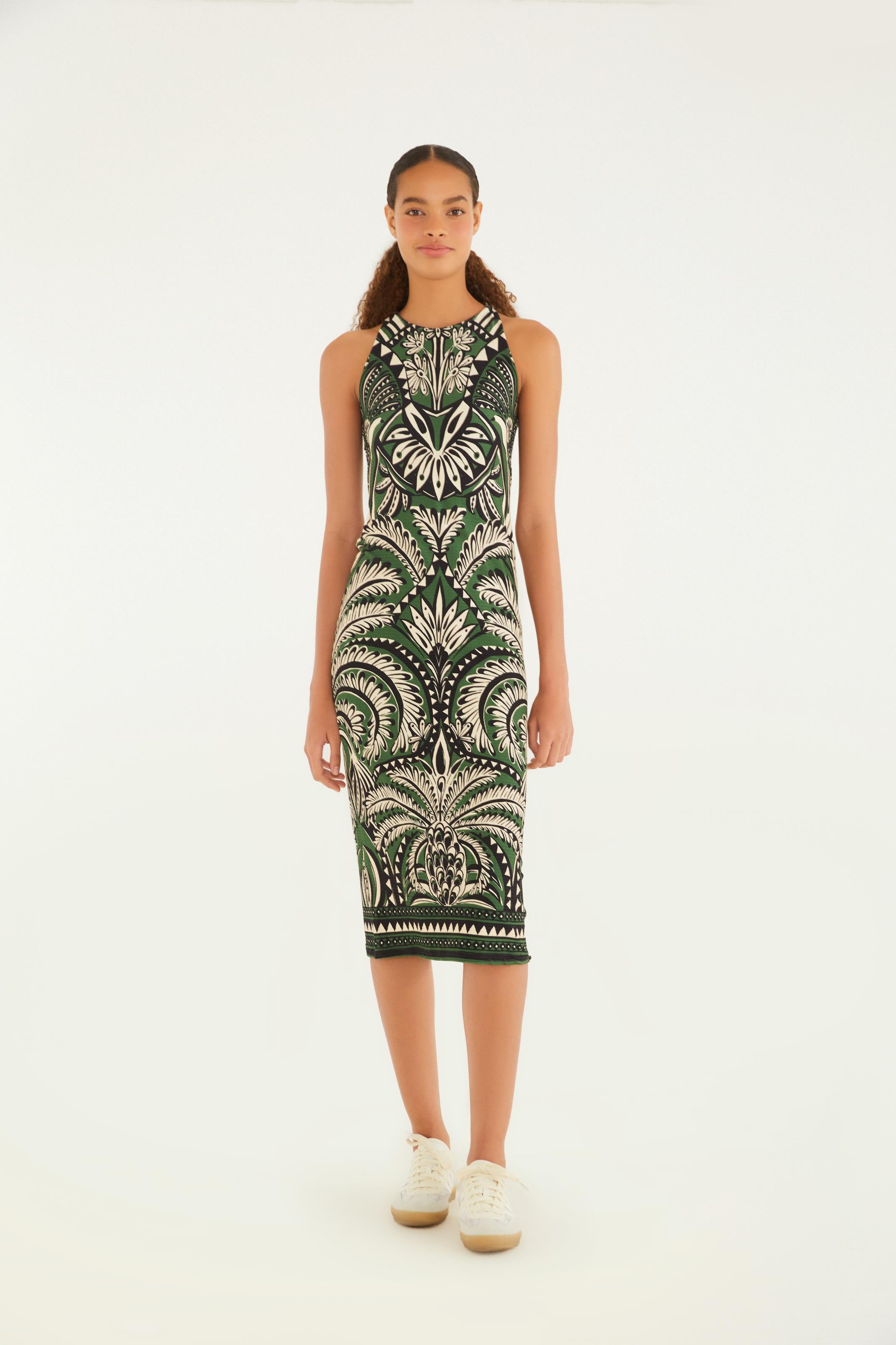 Vestido Midi Estampado Balamana