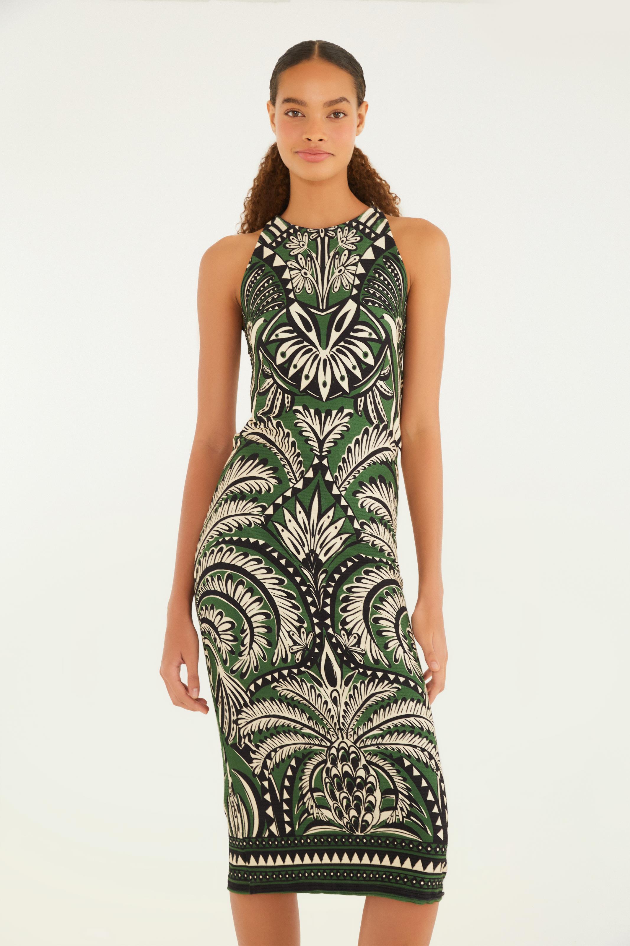 Vestido Midi Estampado Balamana