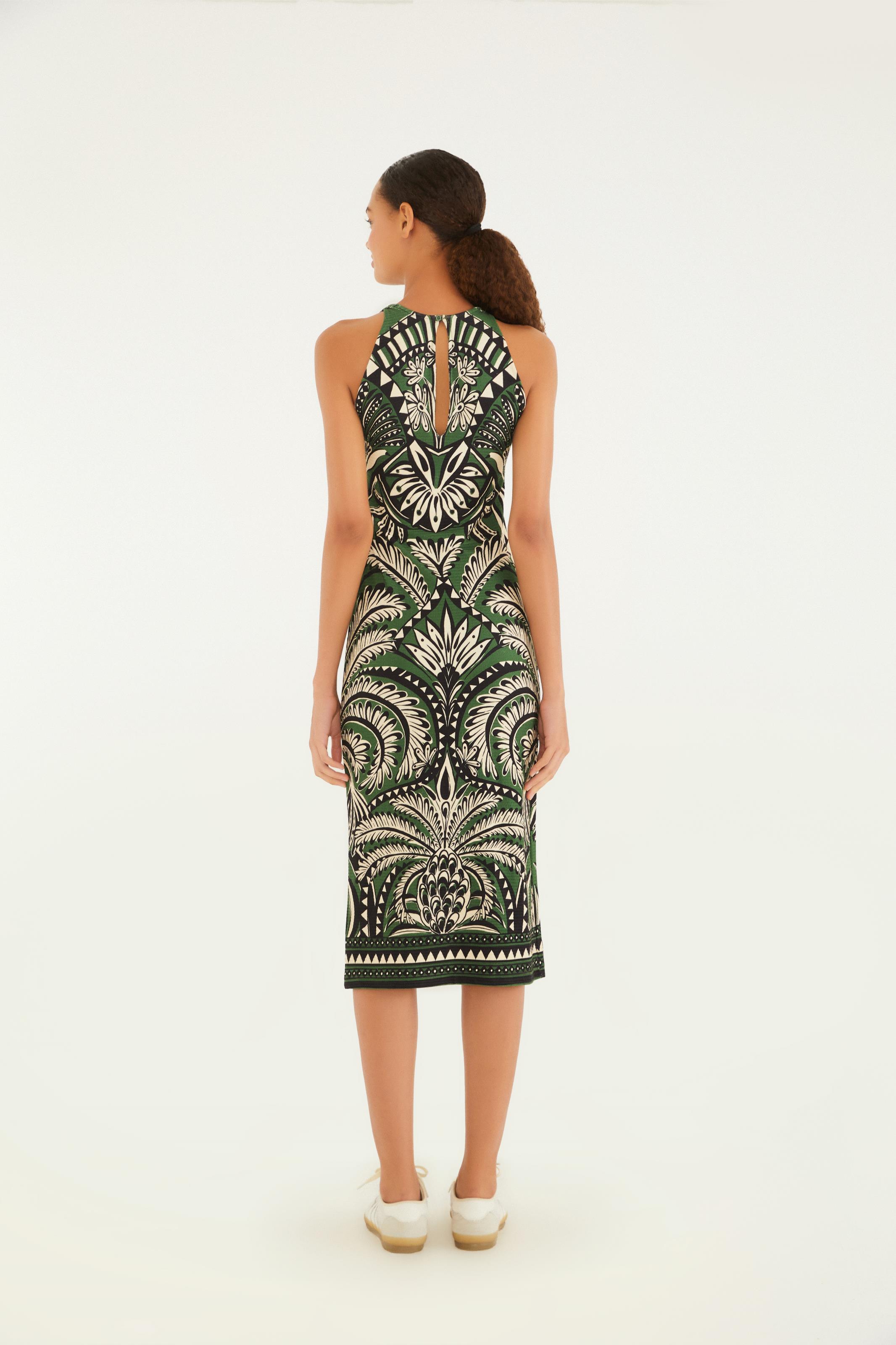 Vestido Midi Estampado Balamana