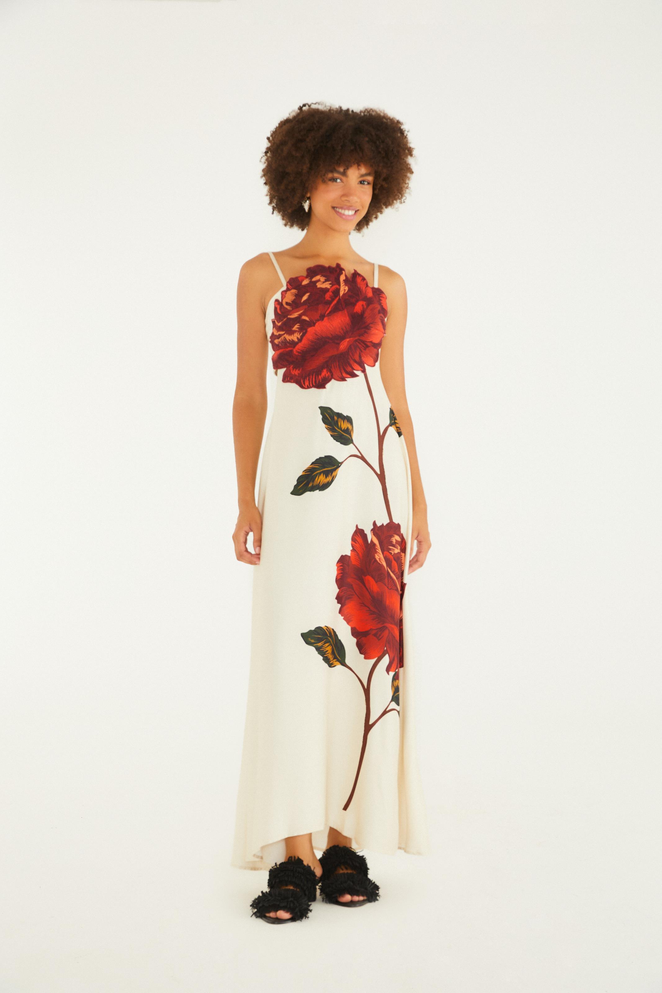 Vestido Cropped Bordado Rosália