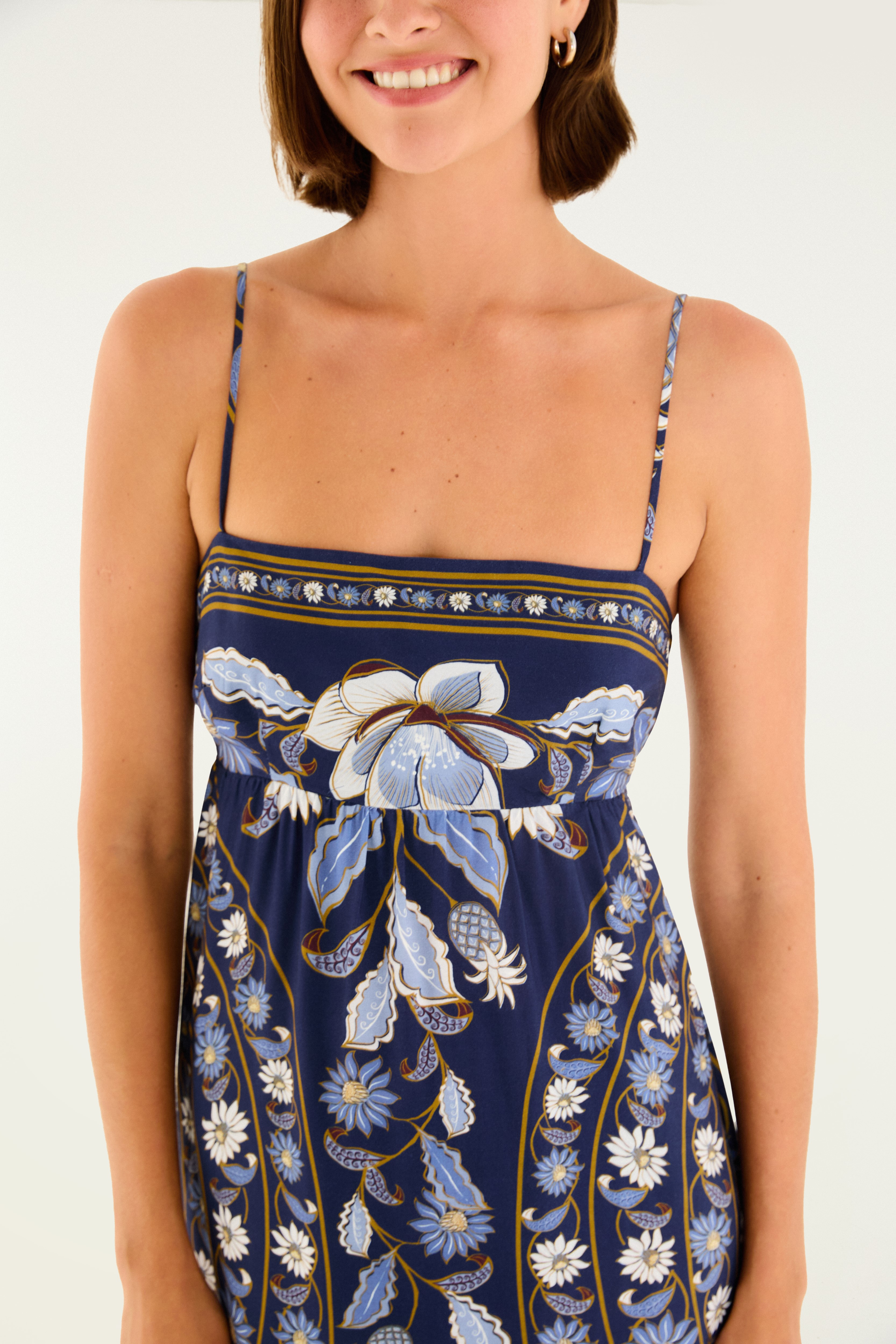 Vestido Cropped Estampado Marcelle