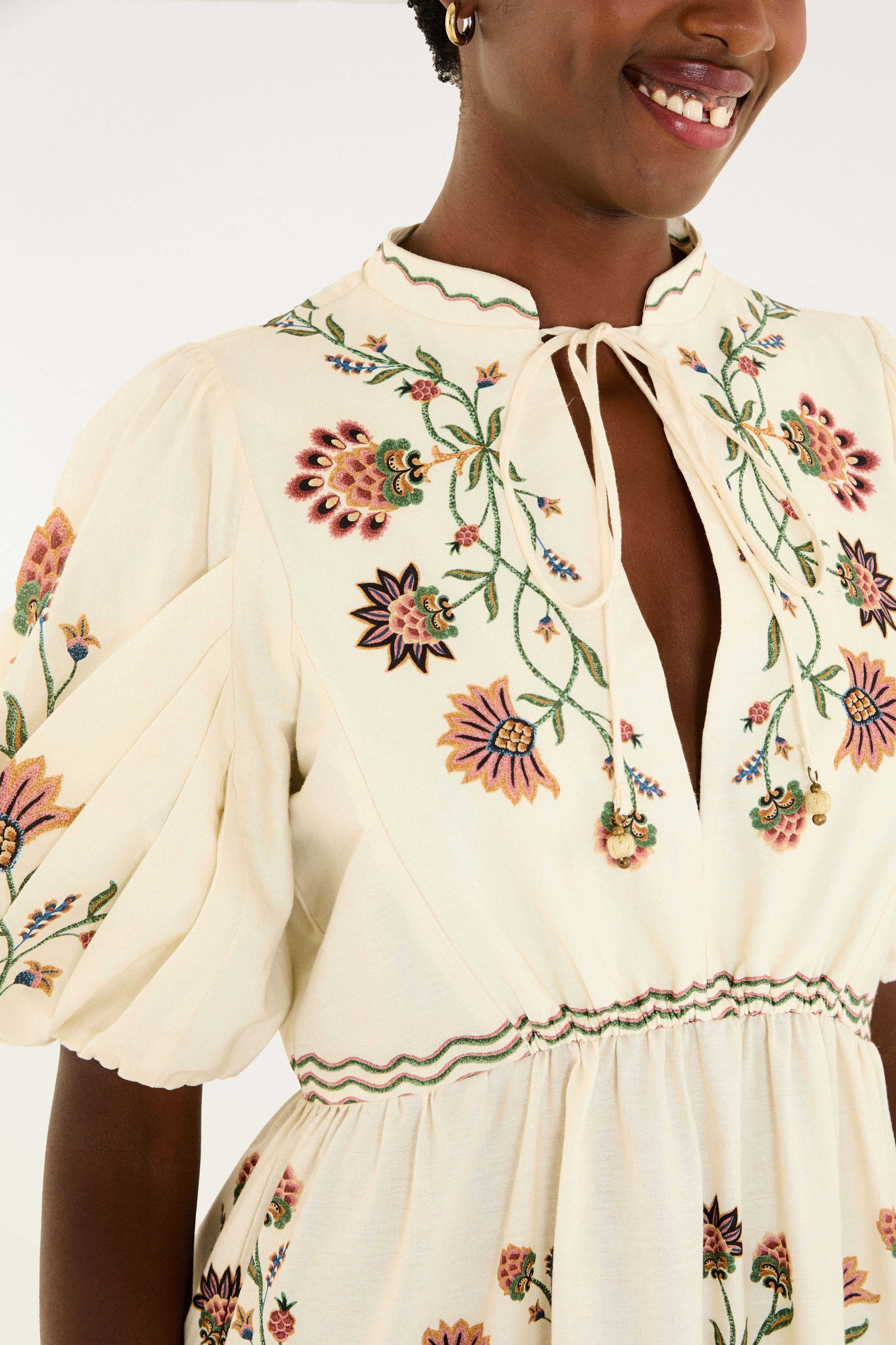 Vestido Marias Estampado Jardim Maravilhoso