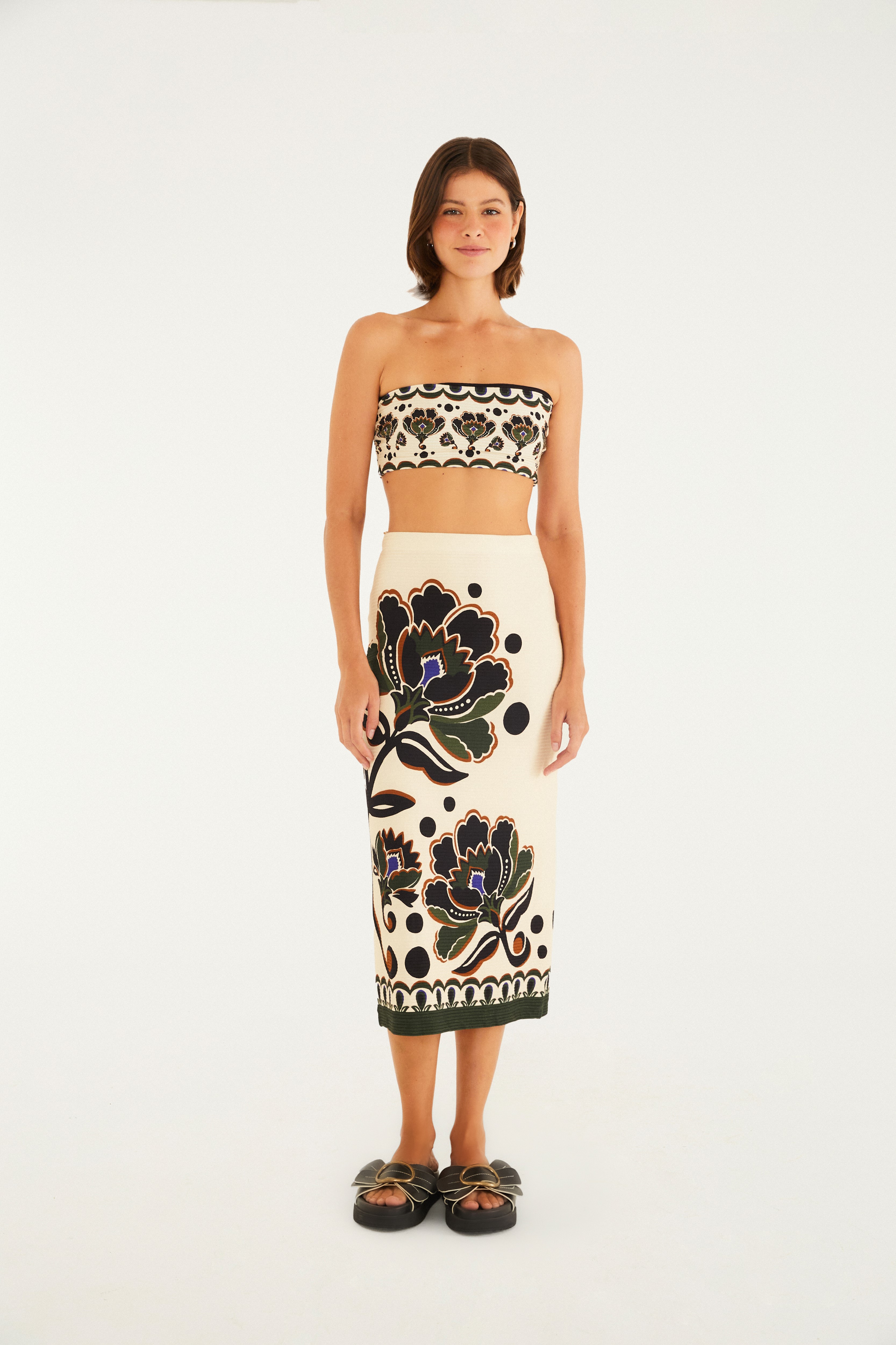 Top Reto Estampado Floral Arabasque