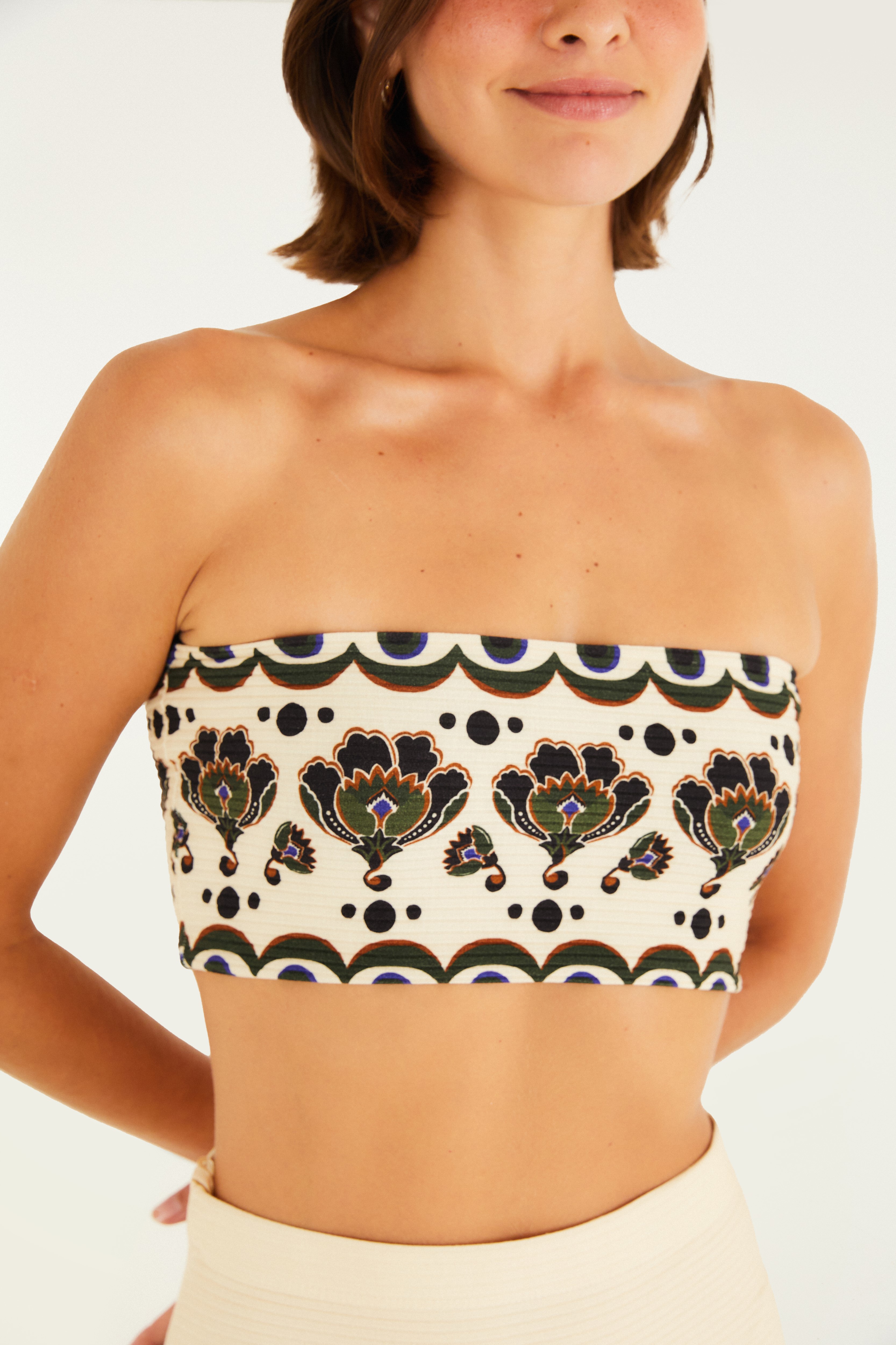 Top Reto Estampado Floral Arabasque