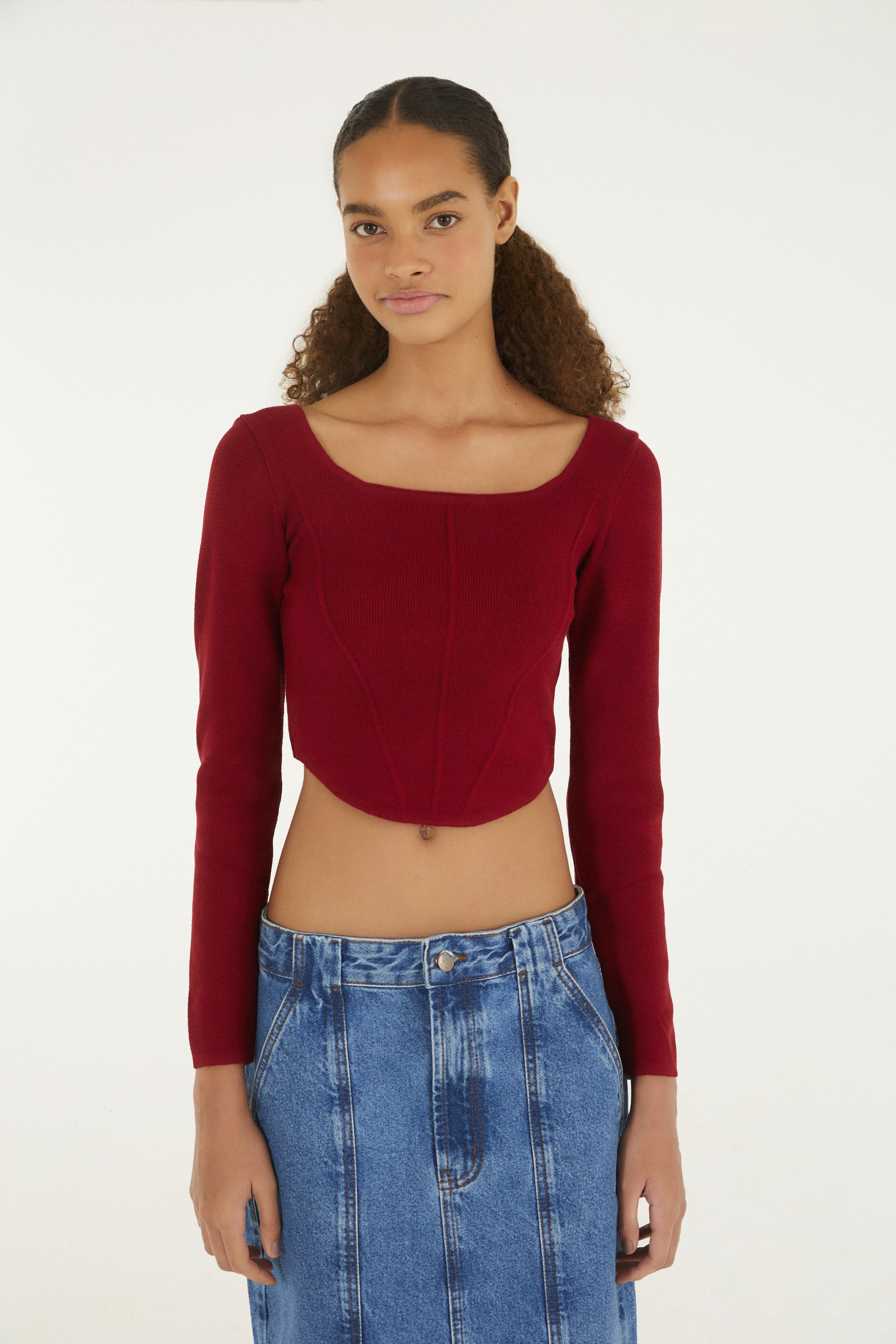 Top Manga Comprida Tricot — FARM Rio