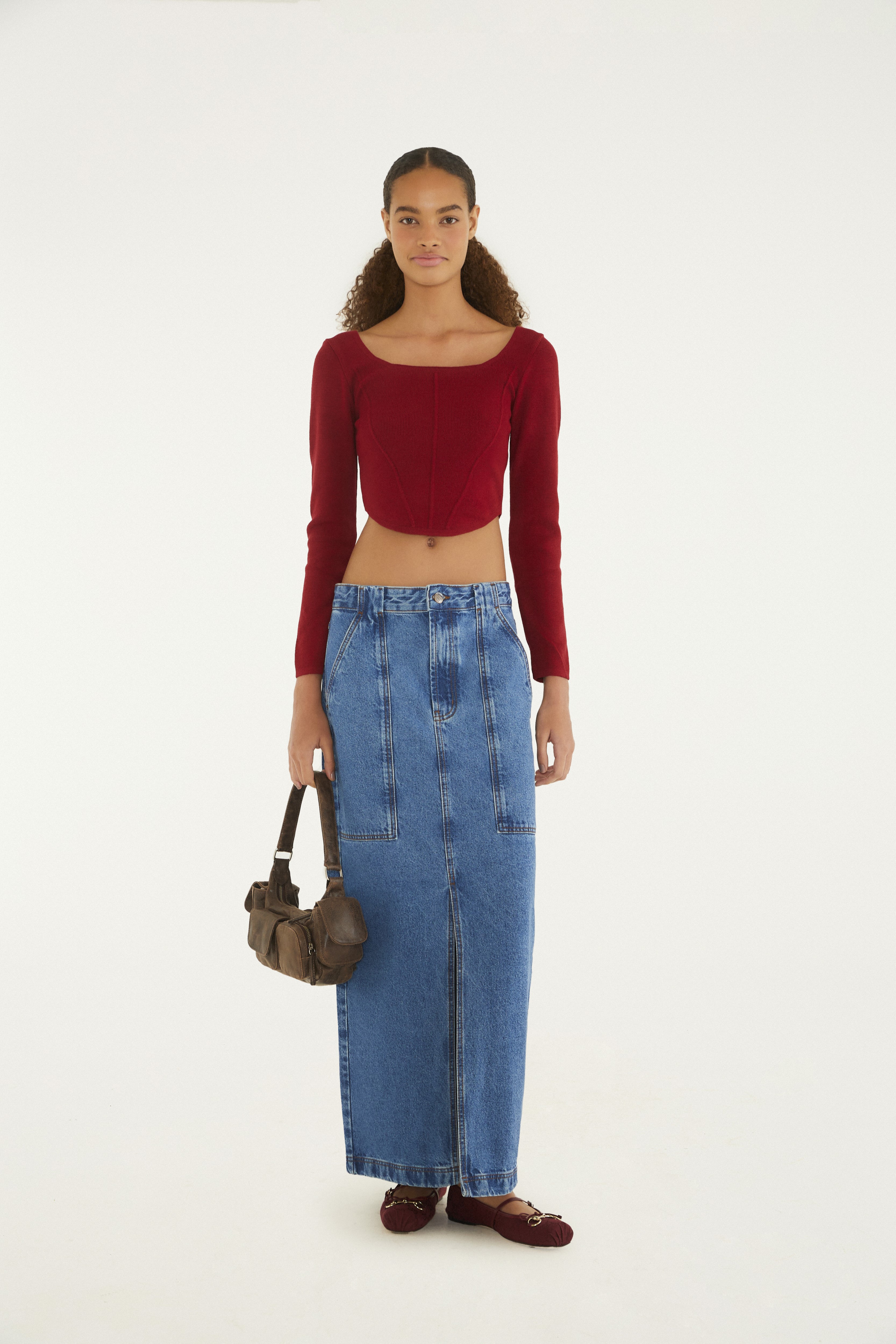 Top Manga Comprida Tricot