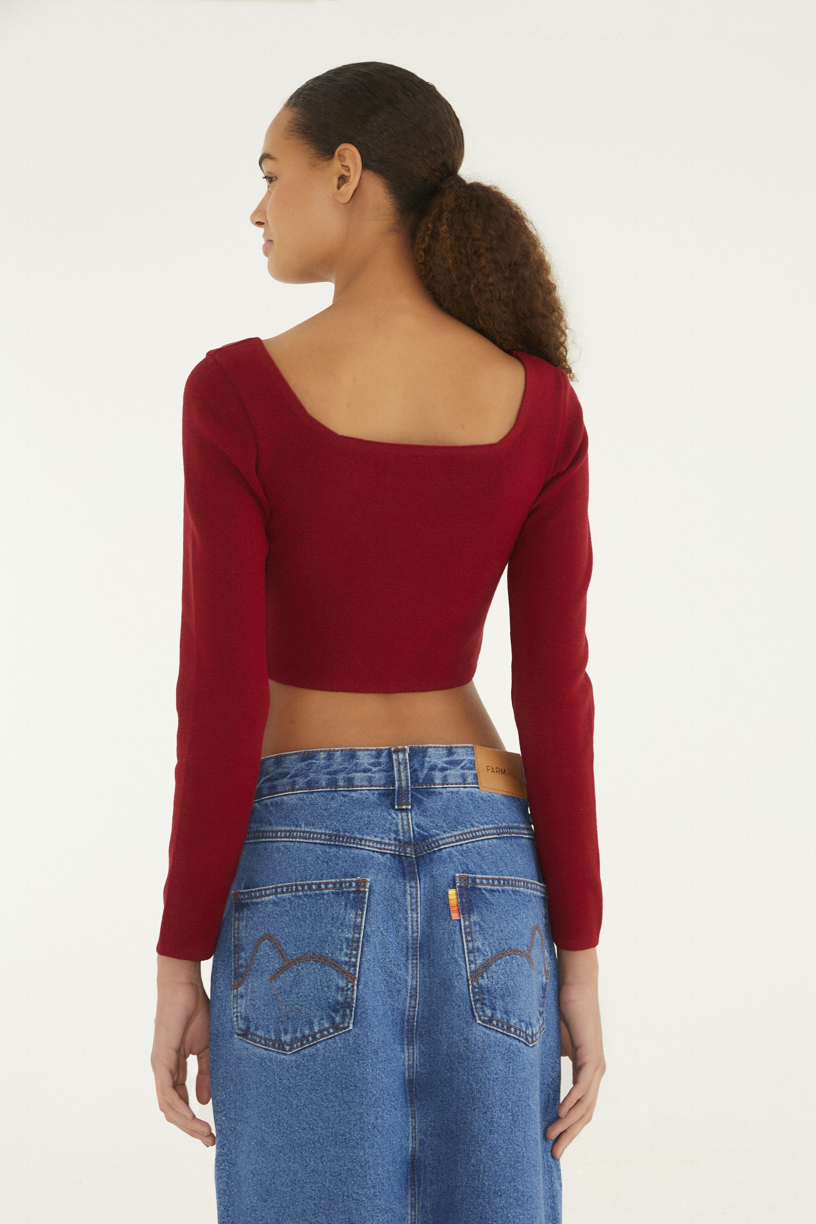 Top Manga Comprida Tricot