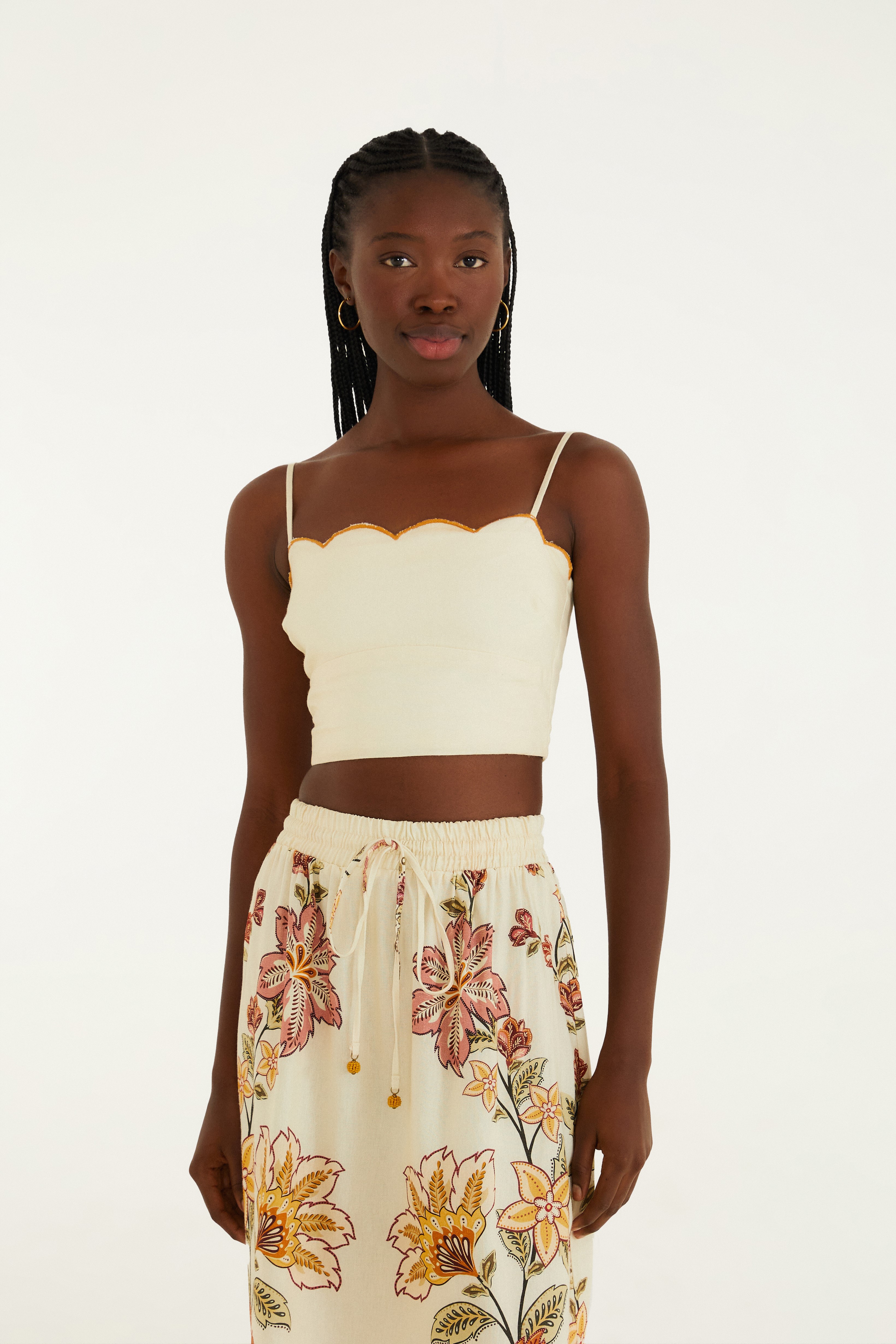 Top Alças Floral Juliana
