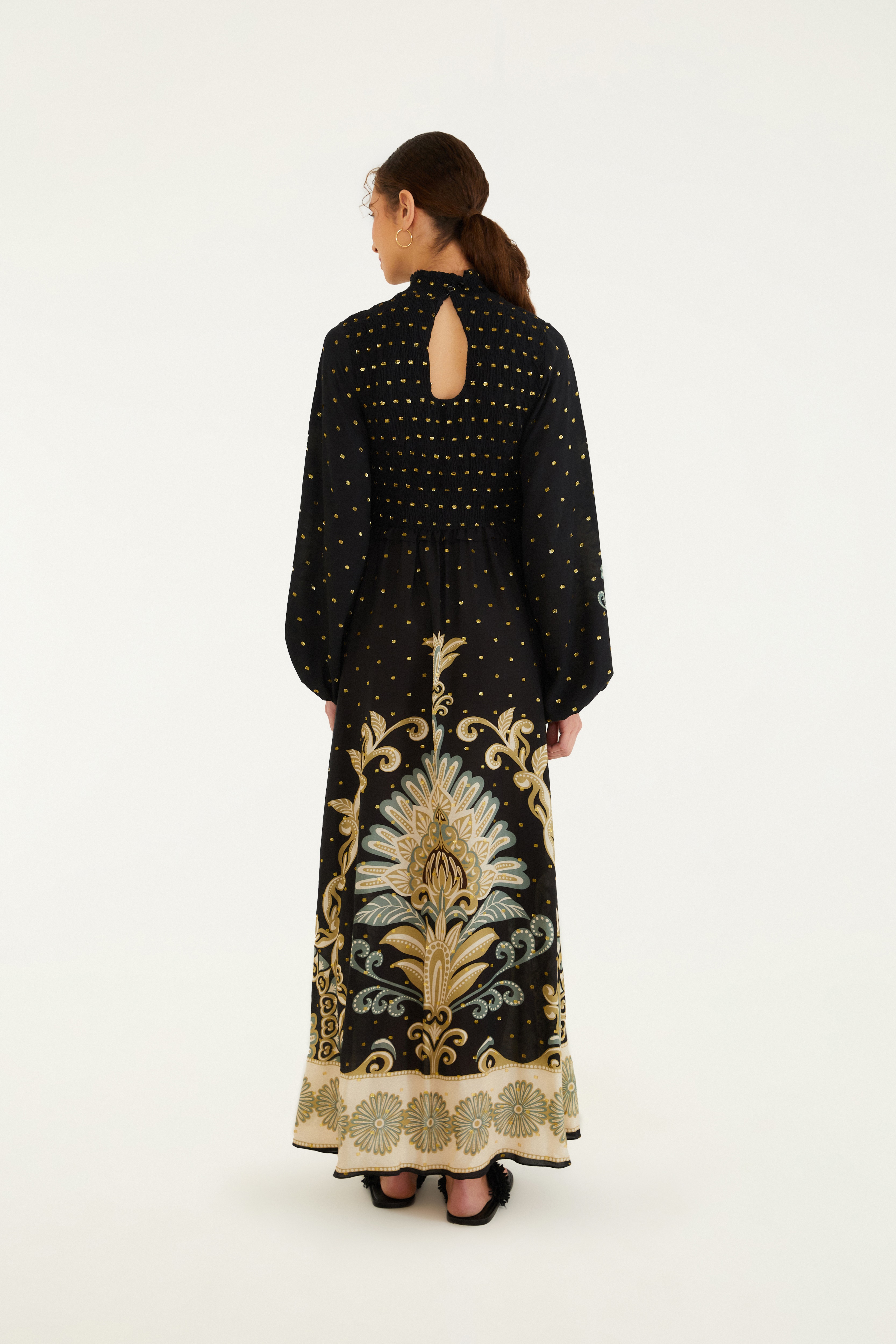 Vestido Longo Estampado Geórgia