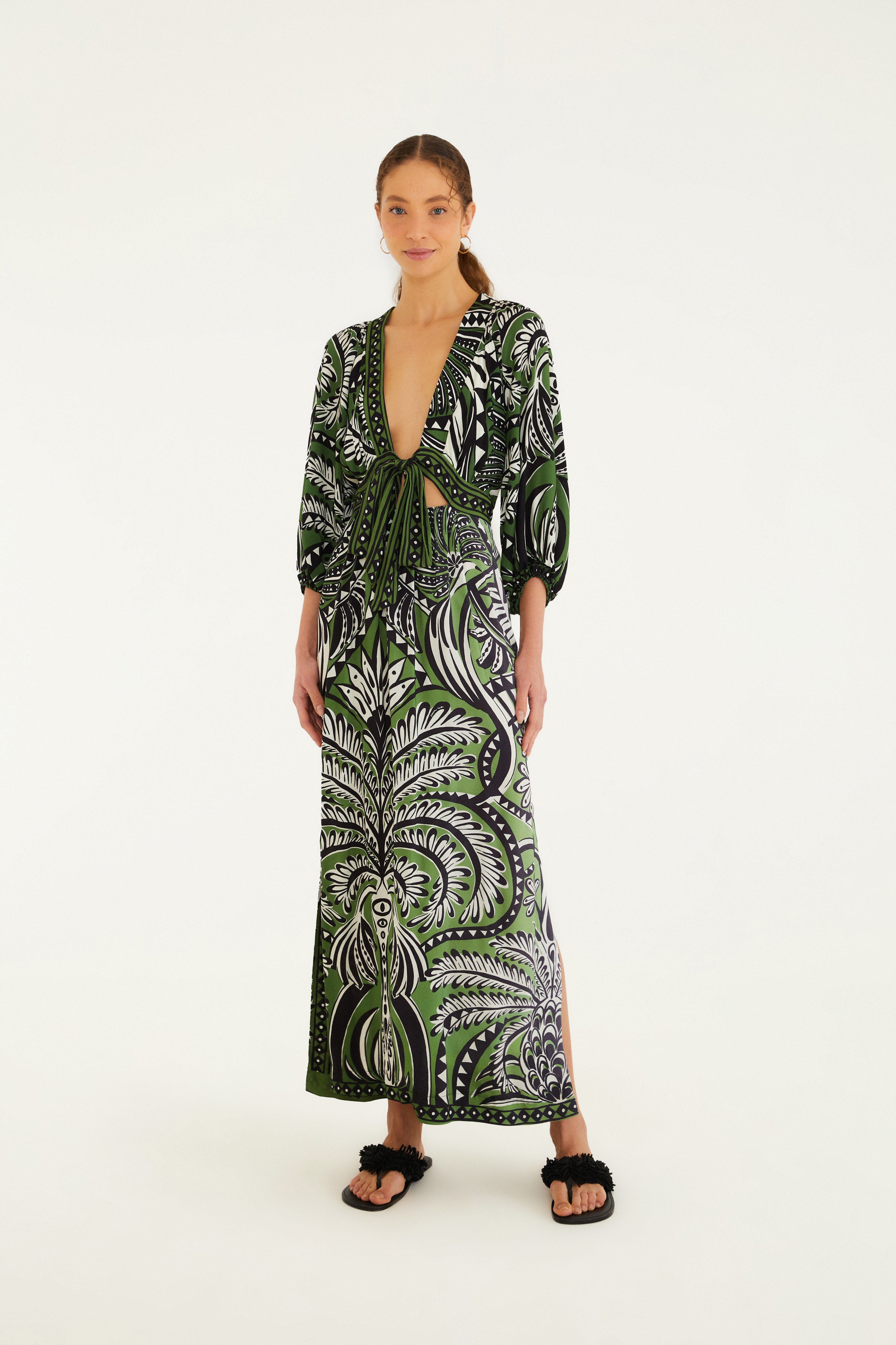 Vestido Cropped Estampado Balamana