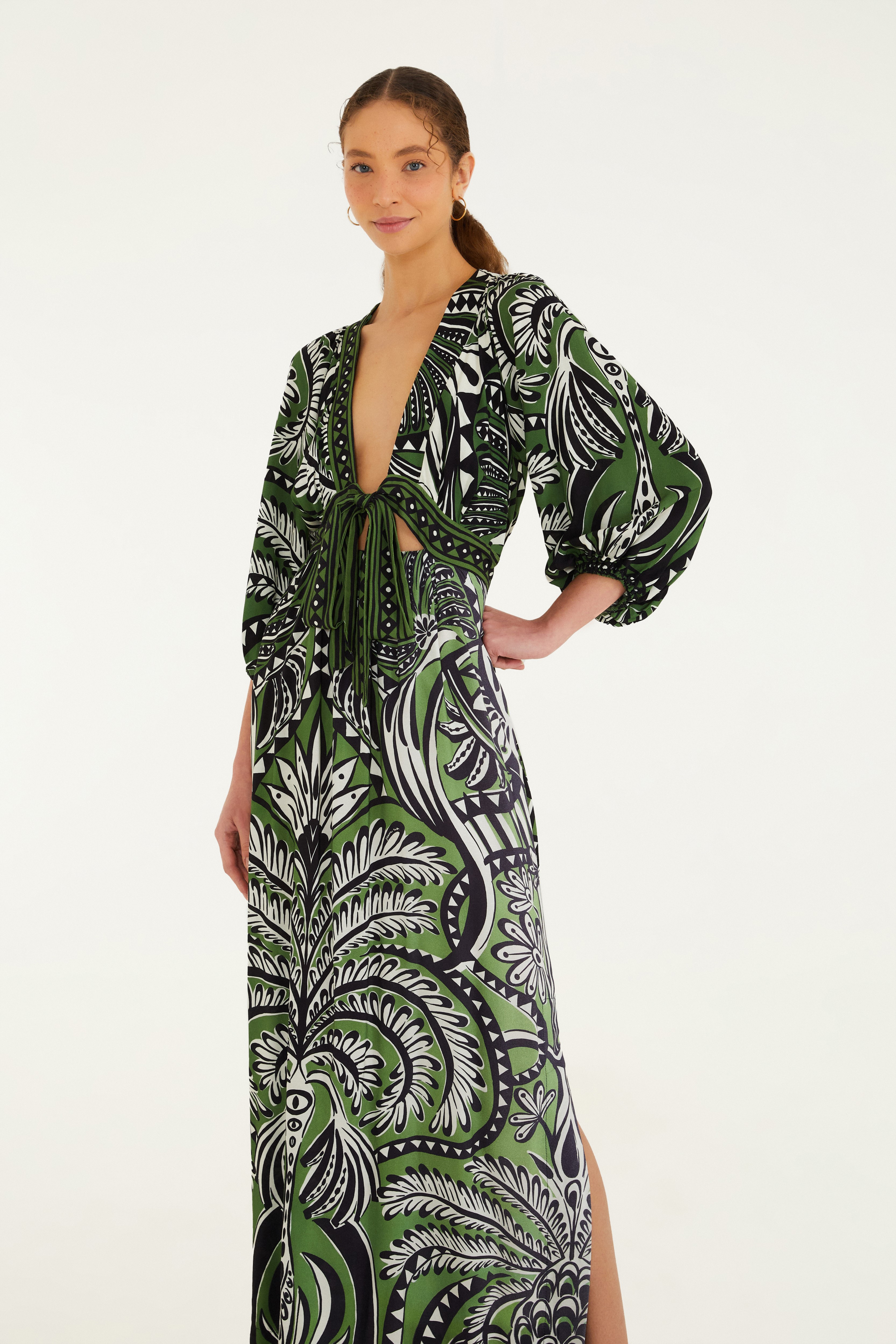 Vestido Cropped Estampado Balamana