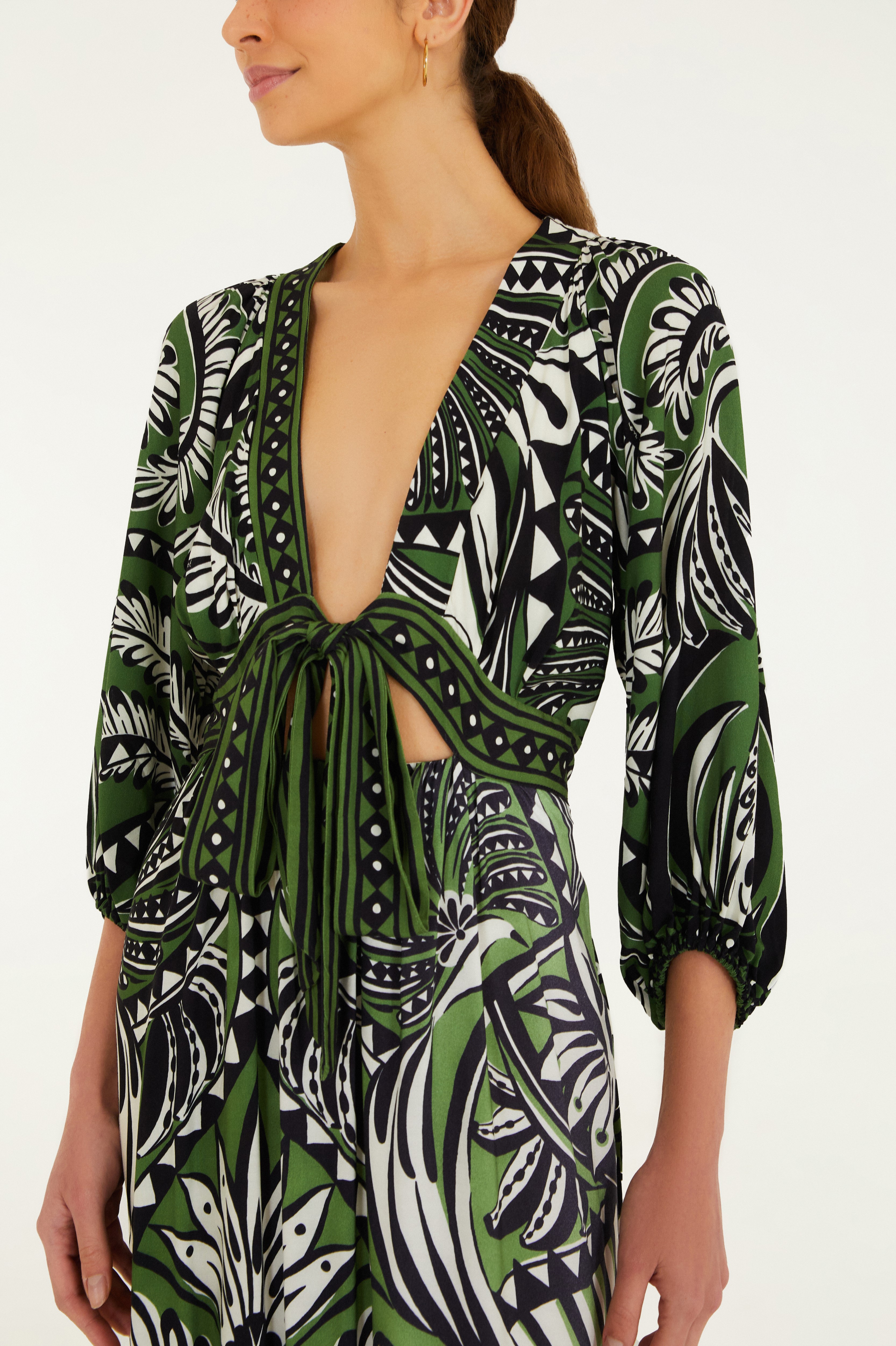 Vestido Cropped Estampado Balamana
