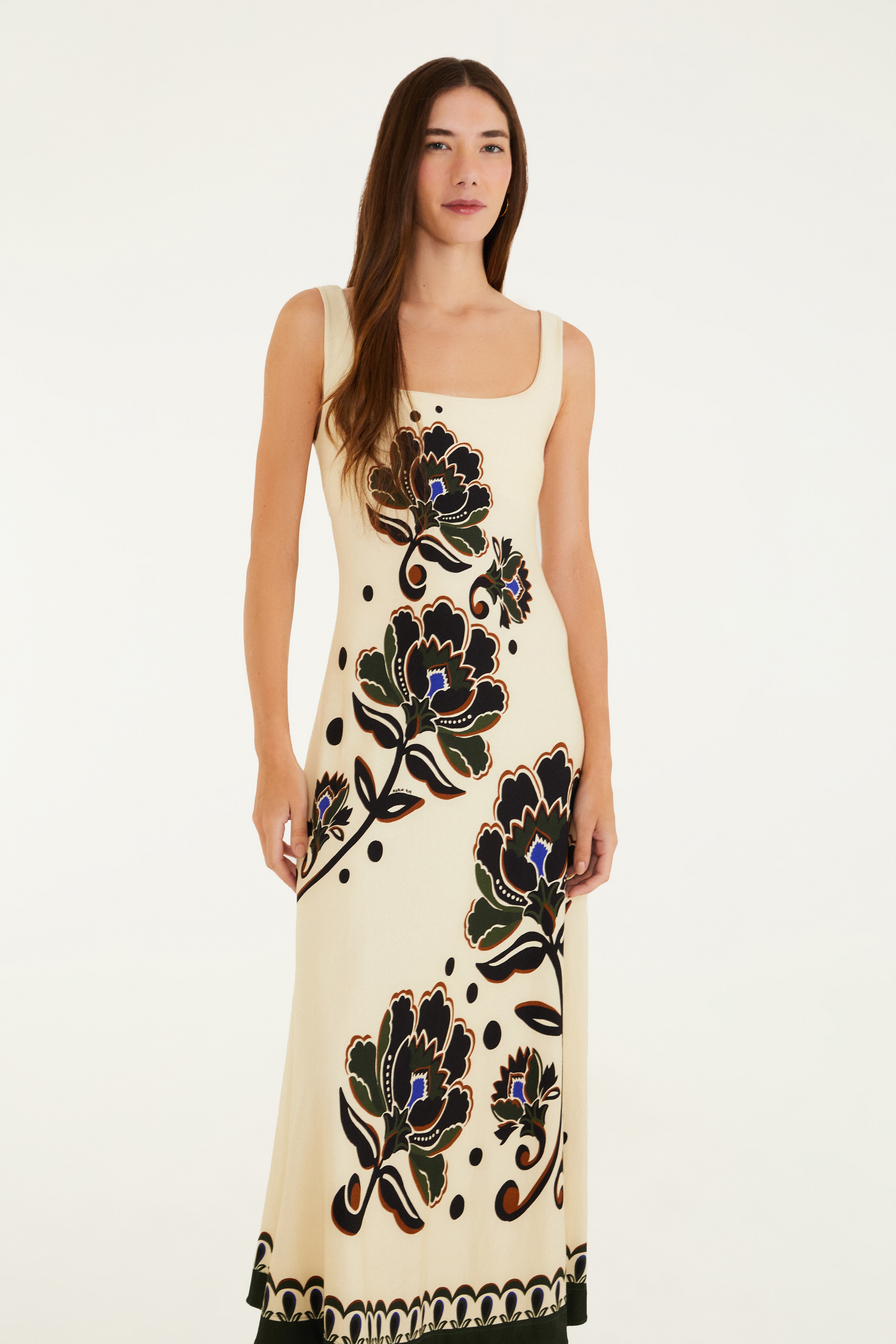 Vestido Languido Estampado Floral Arabasque