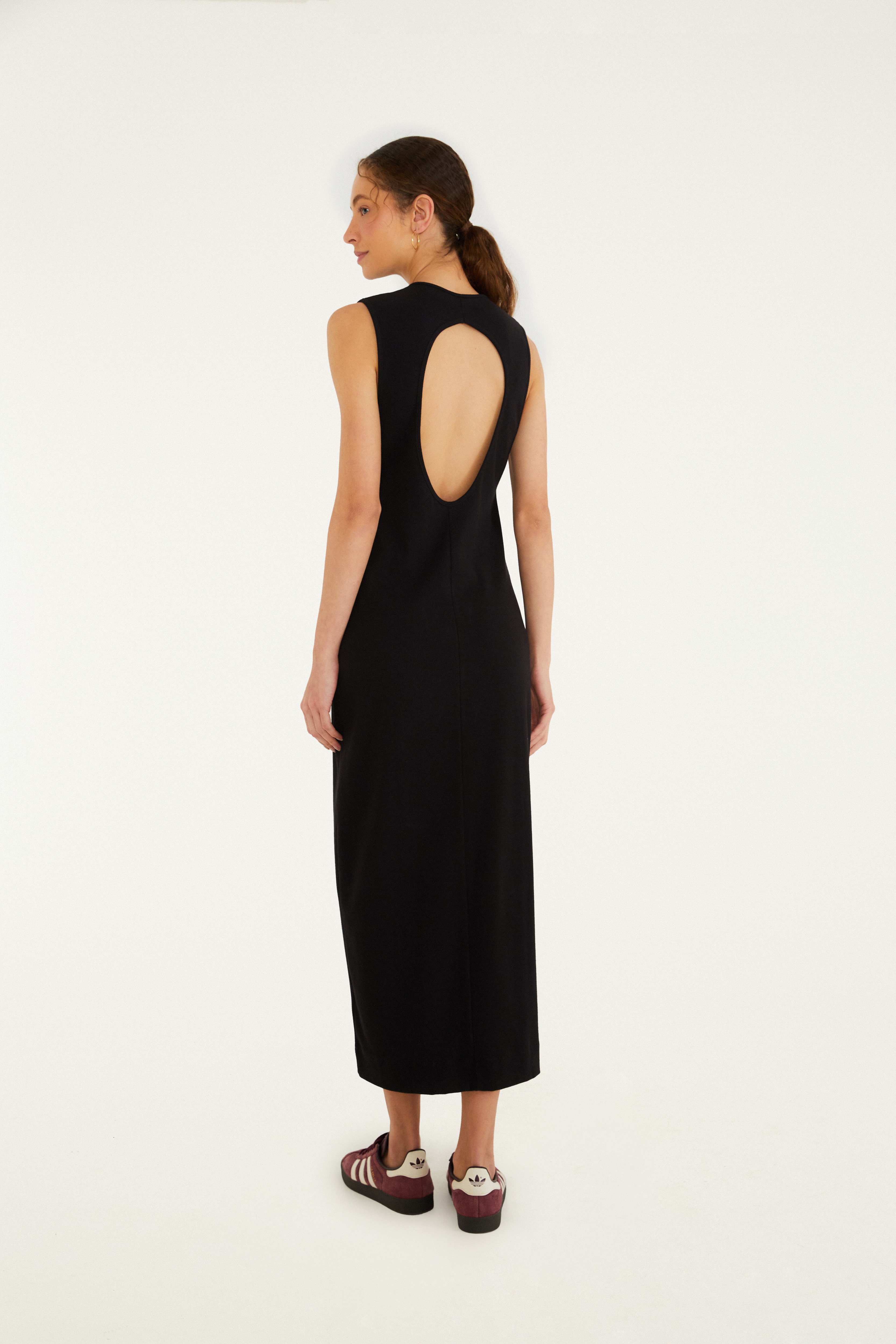 Vestido Rib Decote Costas