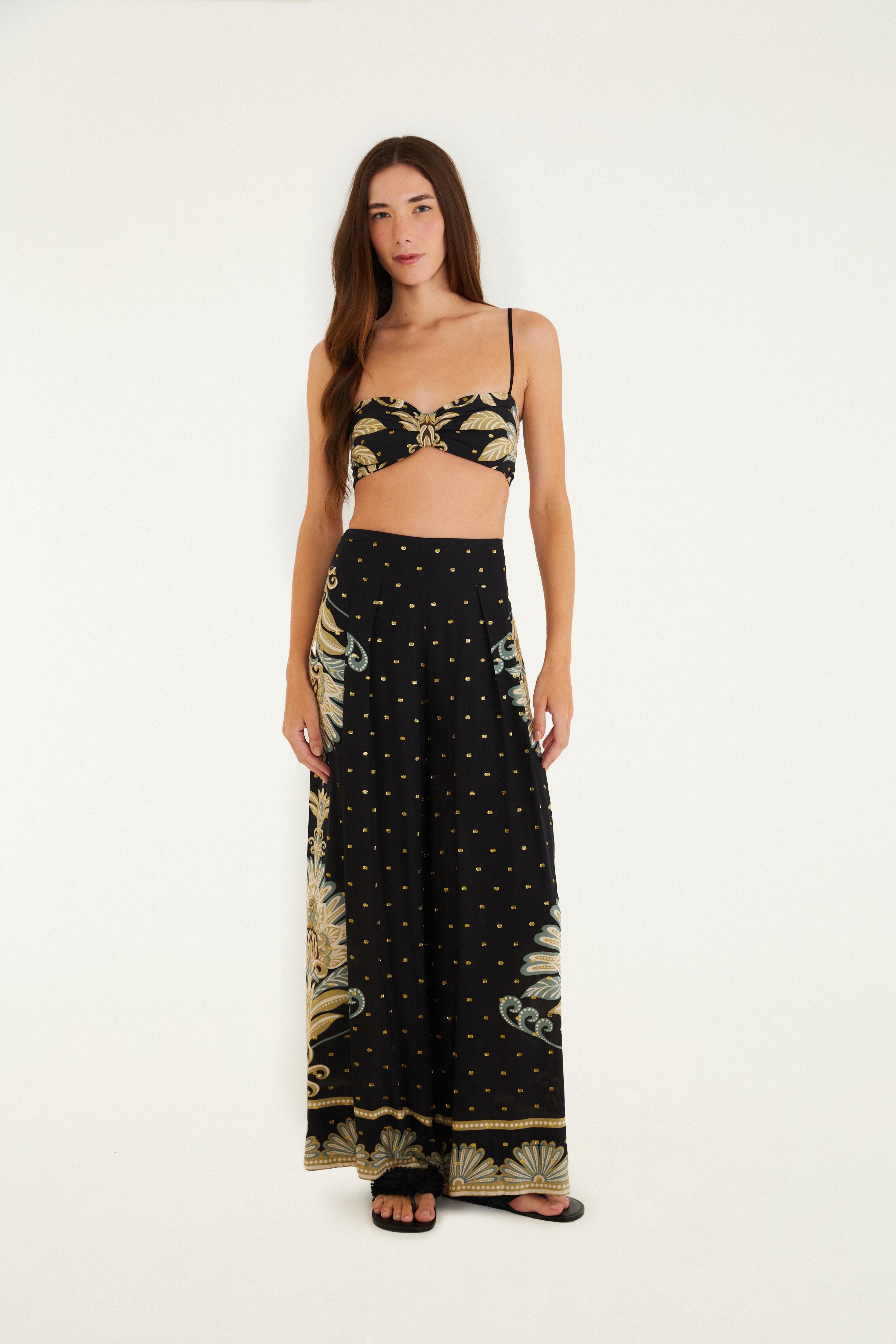 Top Cropped Estampado Geórgia