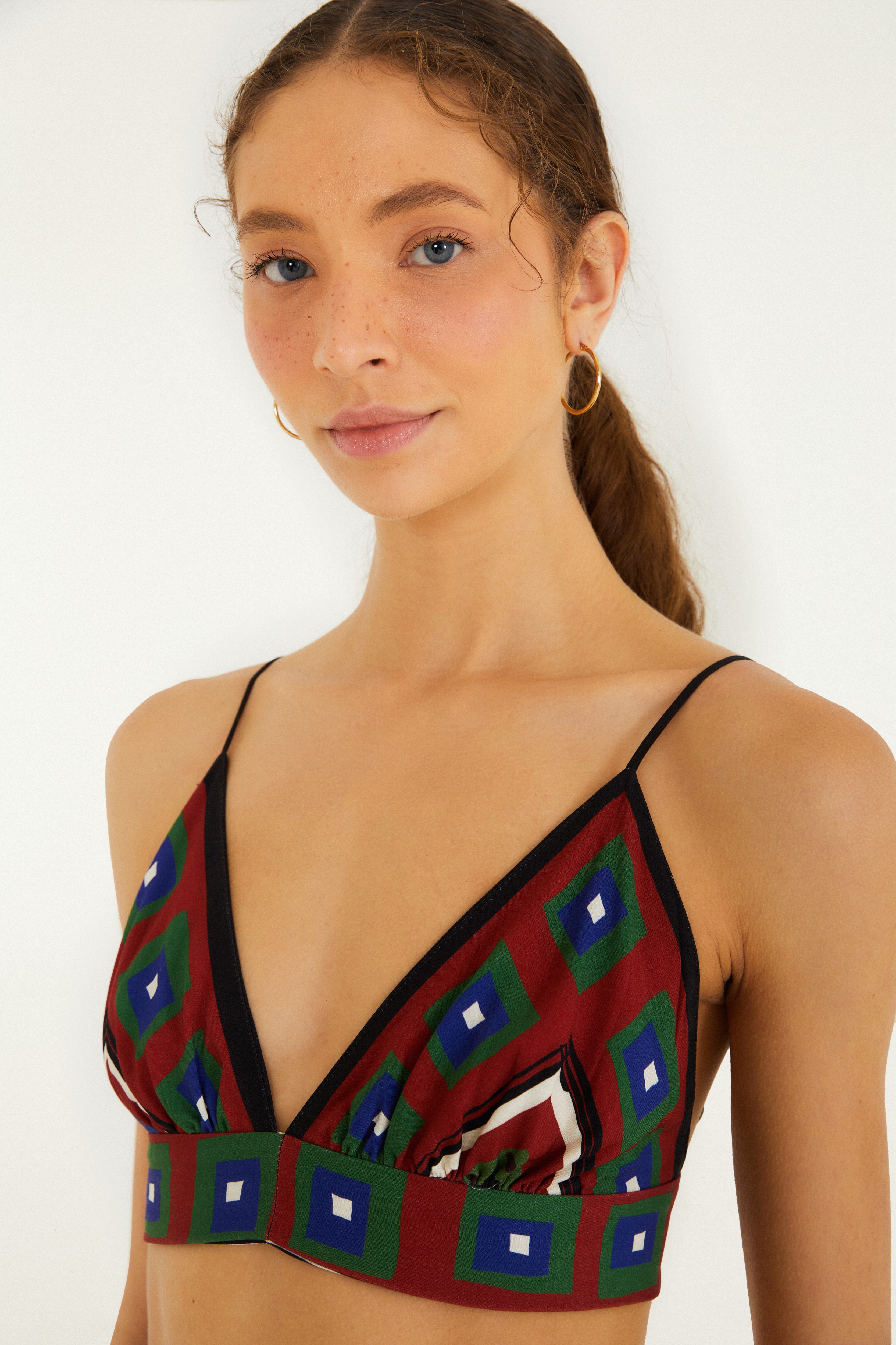 Top Double Estampado Lenço Tropicano