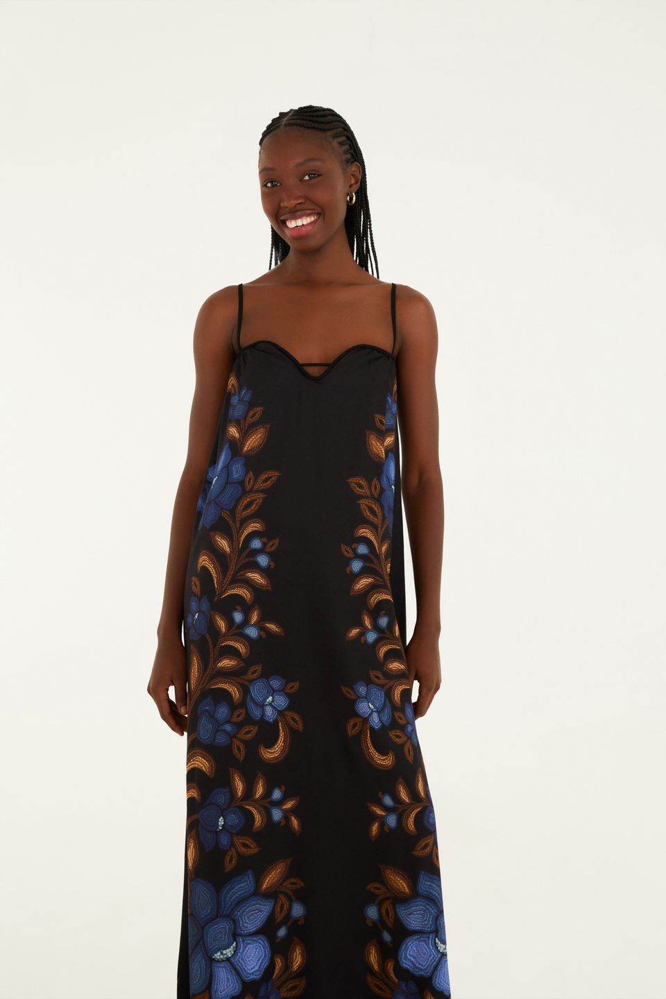 Vestido Longo Estampado Floral Renata