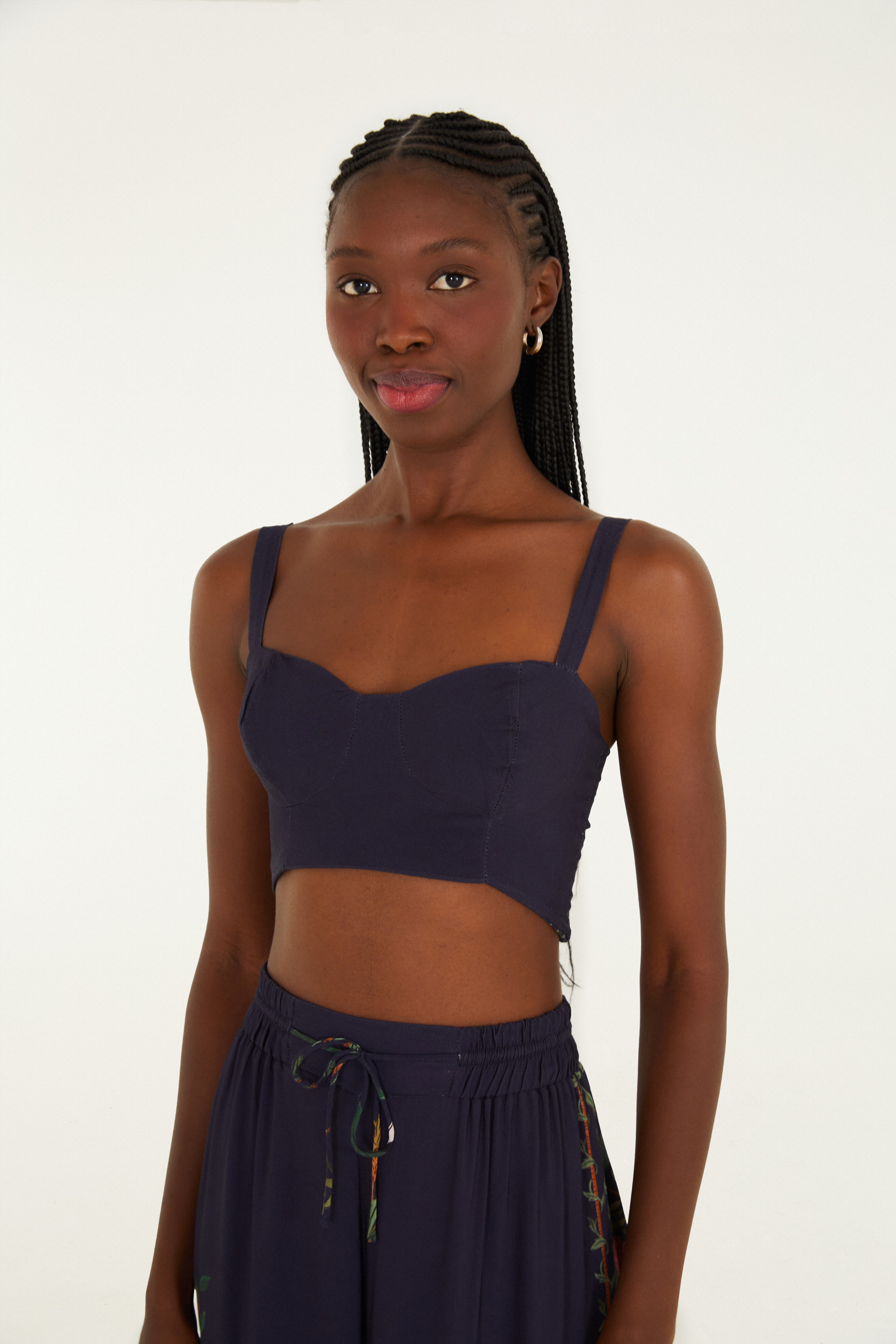 Top Corselet Estampado Floresta Doce