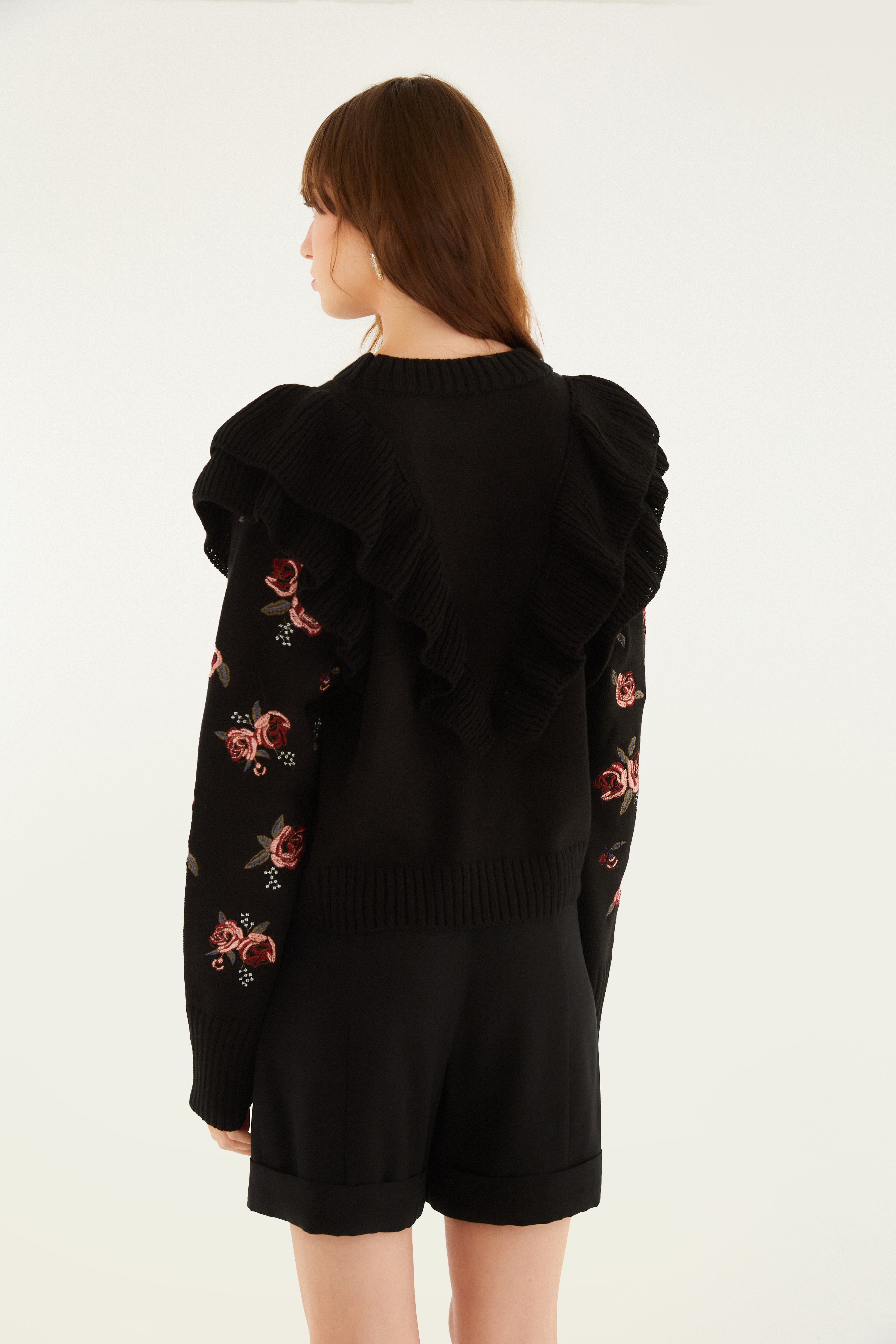 Pull Tricot Babado Rosália